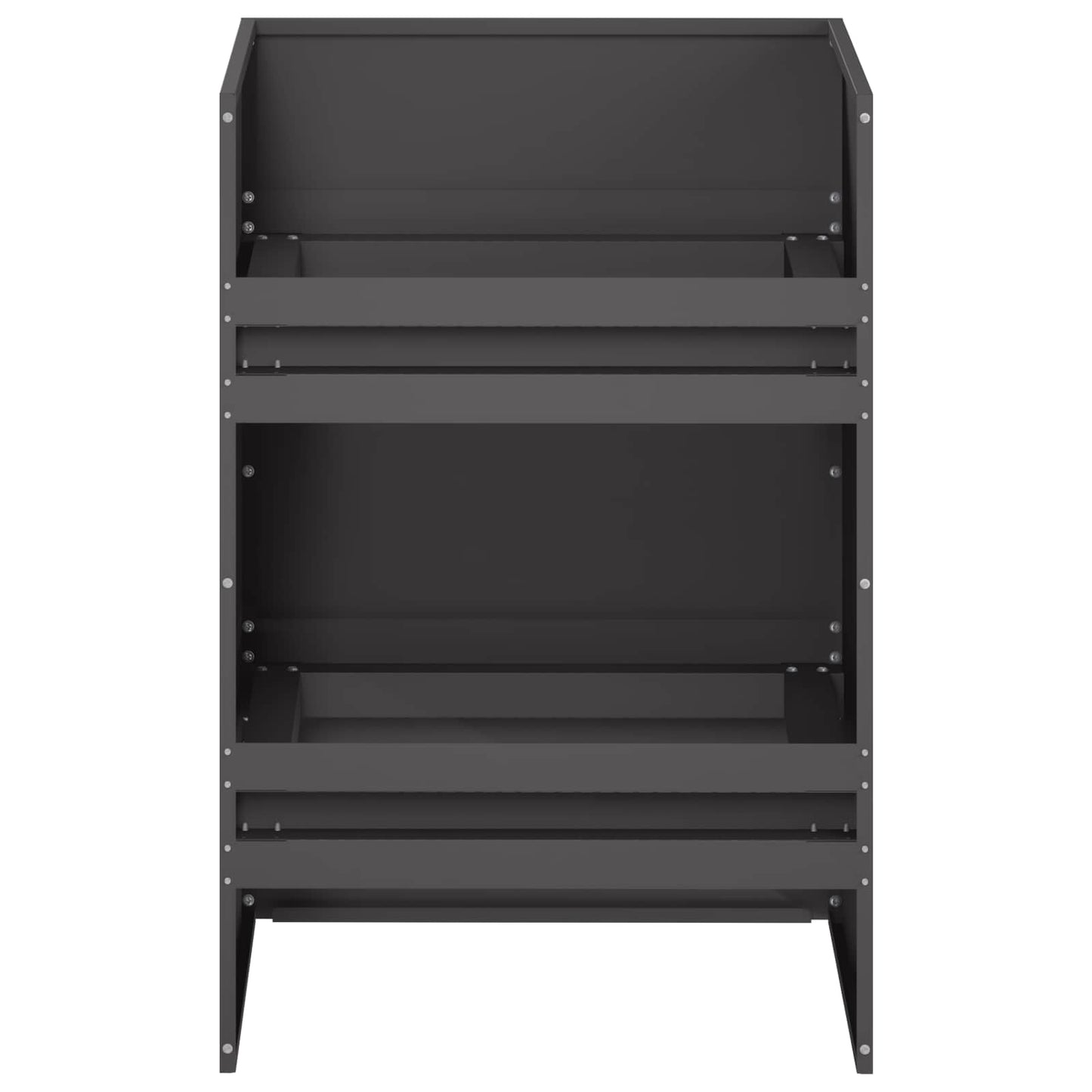 Sodo vazonas Juoda 40 x 40 x 60 cm Šaltai valcuotas plienas