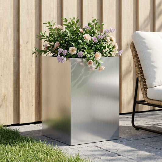 Sodo vazonas Sidabrinė 40 x 40 x 60 cm Galvanizuotas plienas