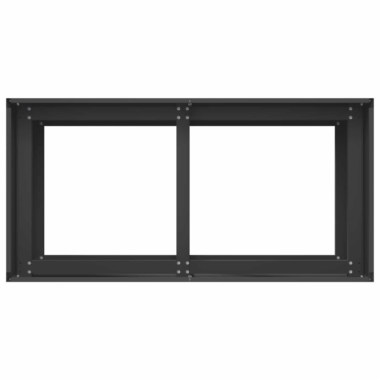 Sodo vazonas Juoda 80 x 40 x 60 cm Šaltai valcuotas plienas