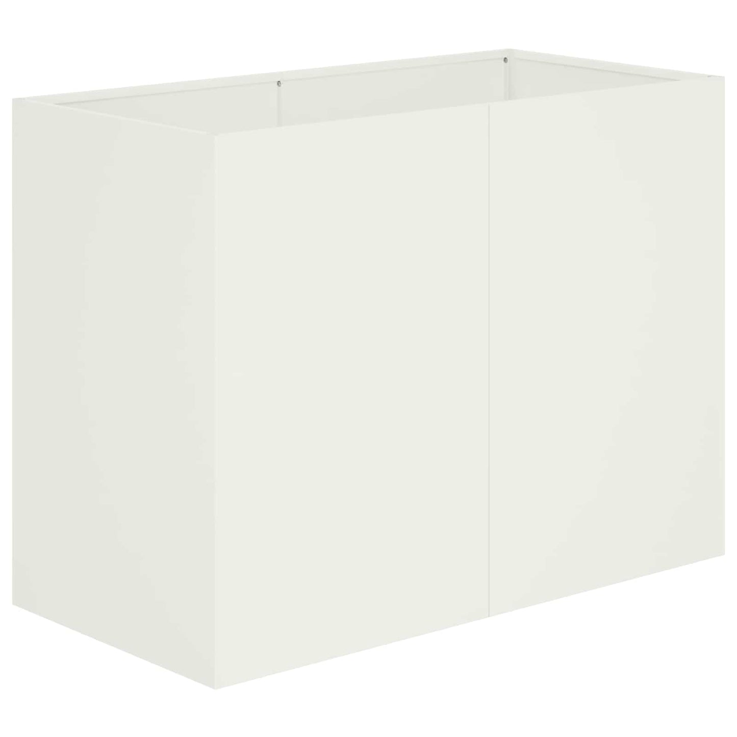 Sodo vazonas Balta 80 x 40 x 60 cm Šaltai valcuotas plienas