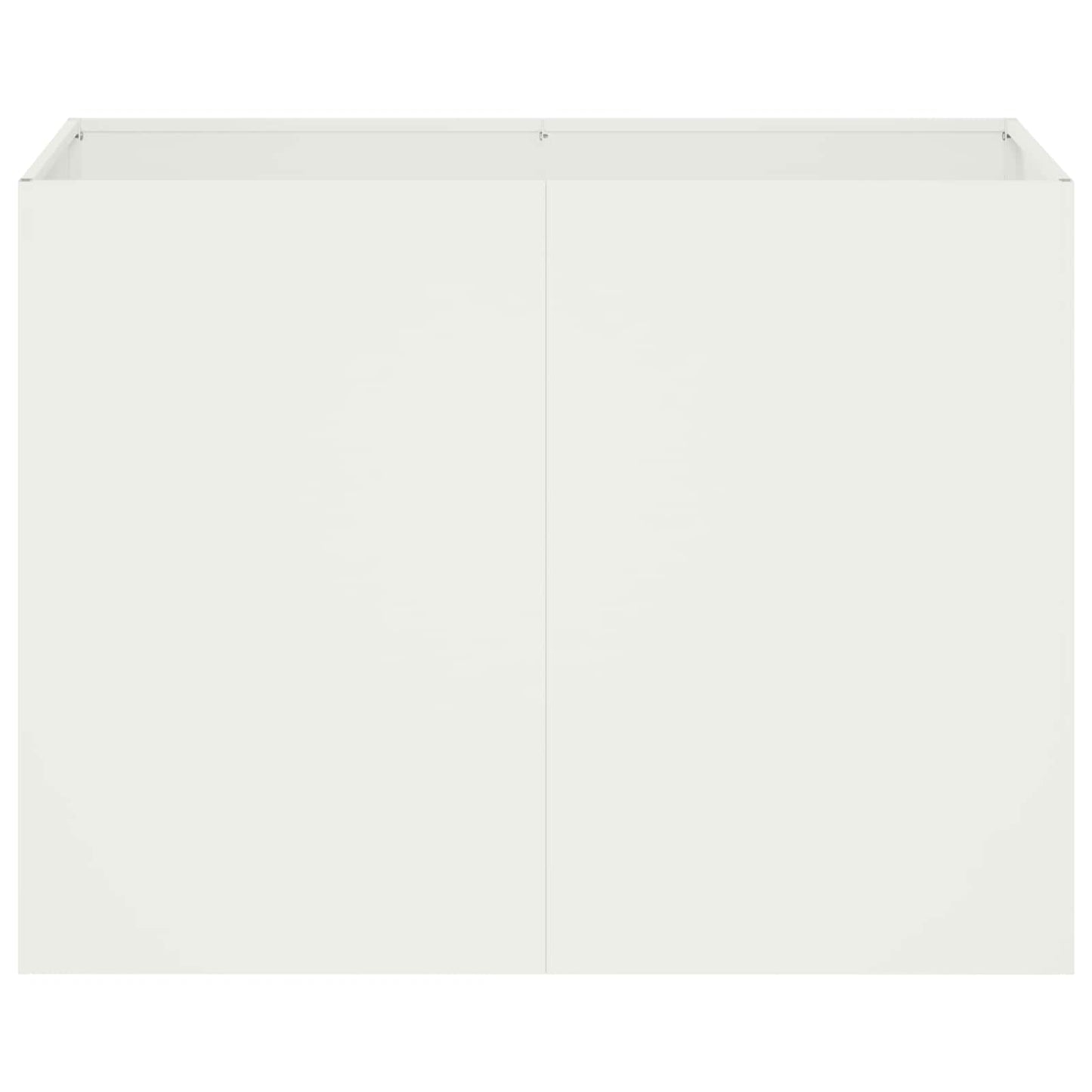 Sodo vazonas Balta 80 x 40 x 60 cm Šaltai valcuotas plienas