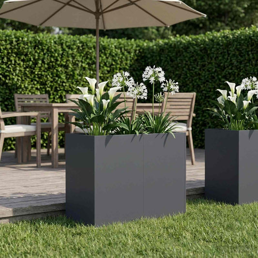 Sodo vazonas Antracito 80 x 40 x 60 cm Šaltai valcuotas plienas