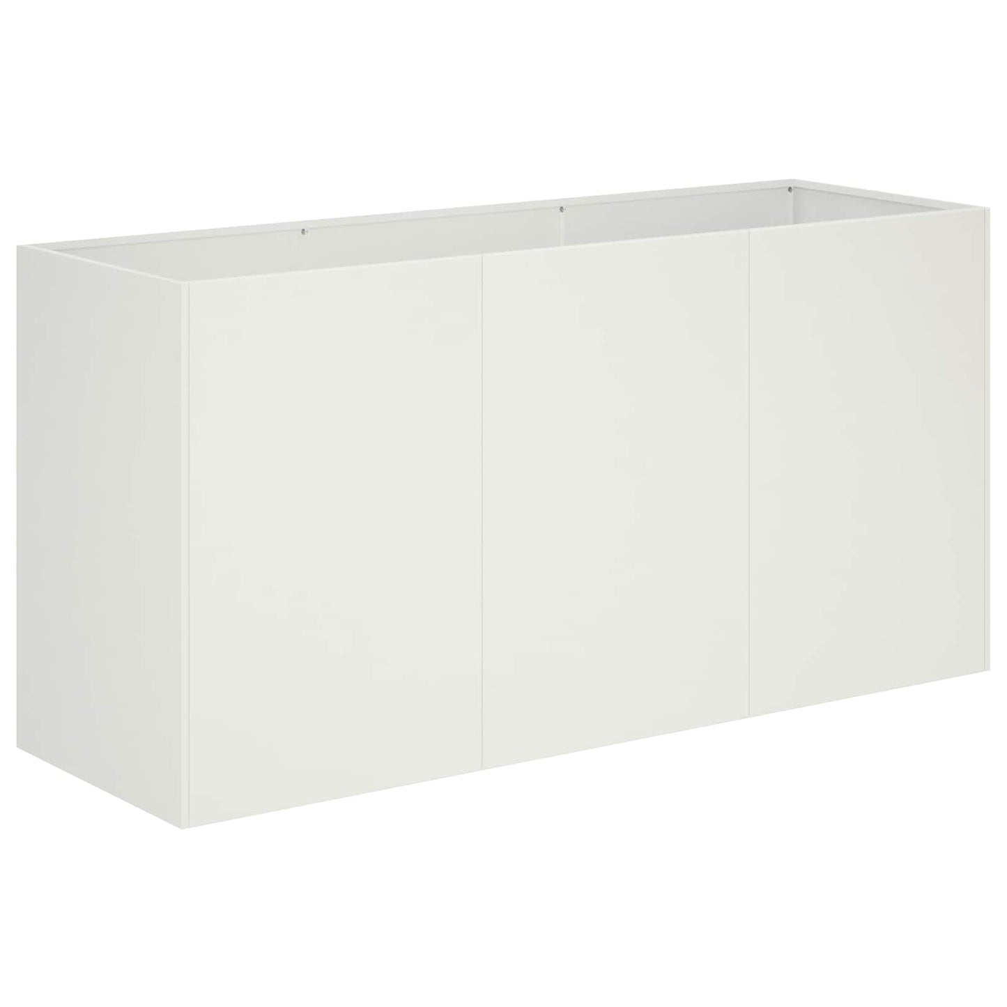 Sodo vazonas Balta 120 x 40 x 60 cm Šaltai valcuotas plienas