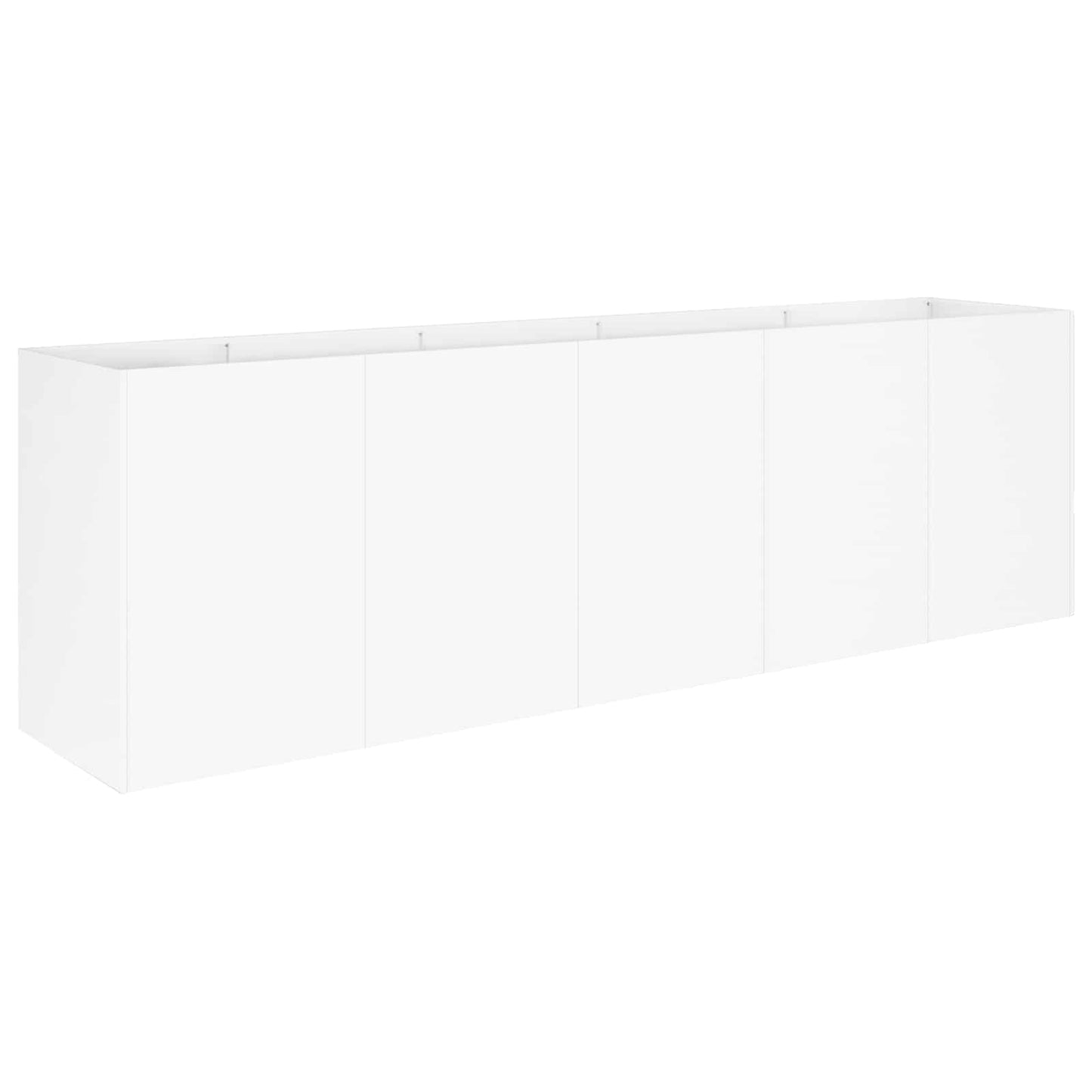 Sodo vazonas Balta 200 x 40 x 60 cm Šaltai valcuotas plienas