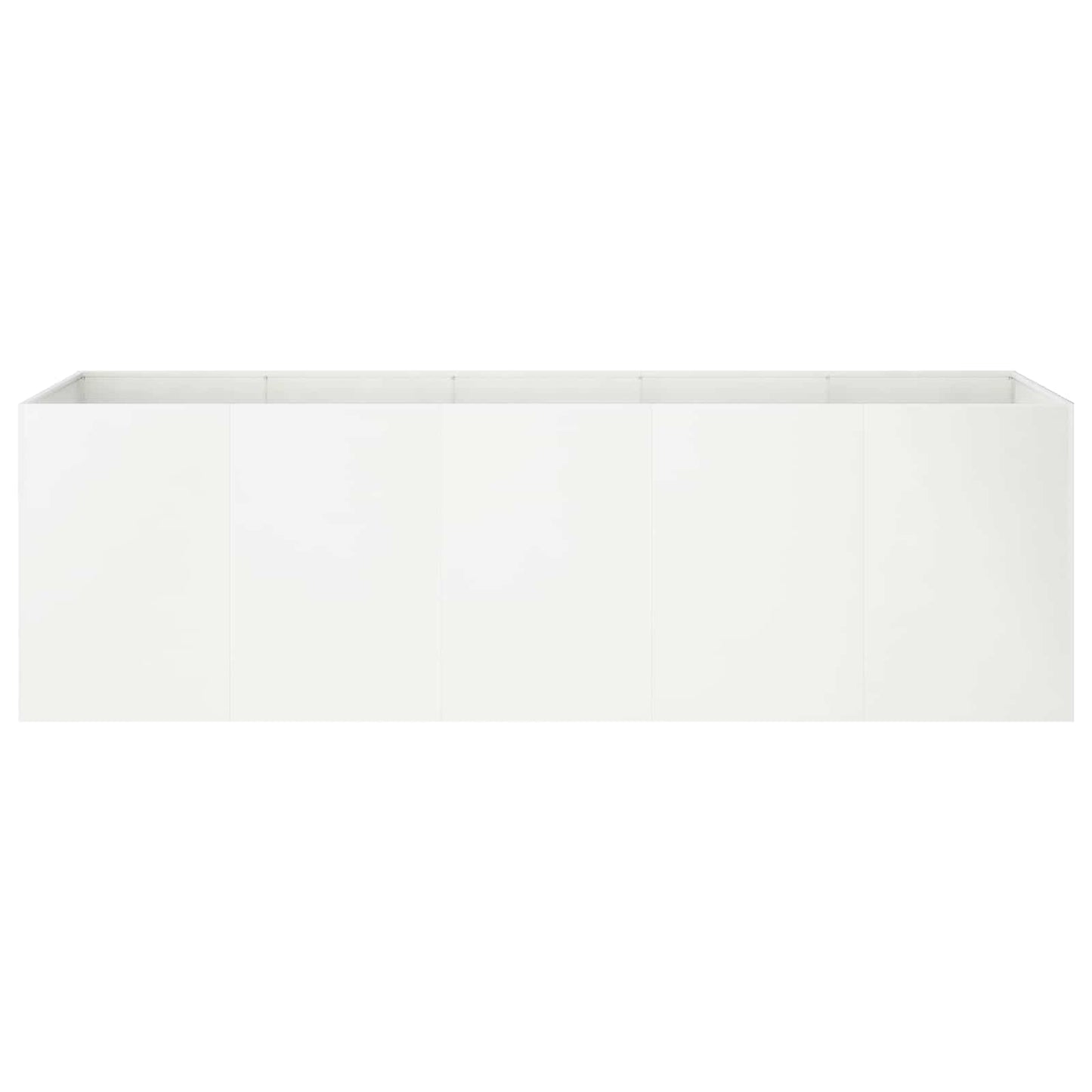 Sodo vazonas Balta 200 x 40 x 60 cm Šaltai valcuotas plienas