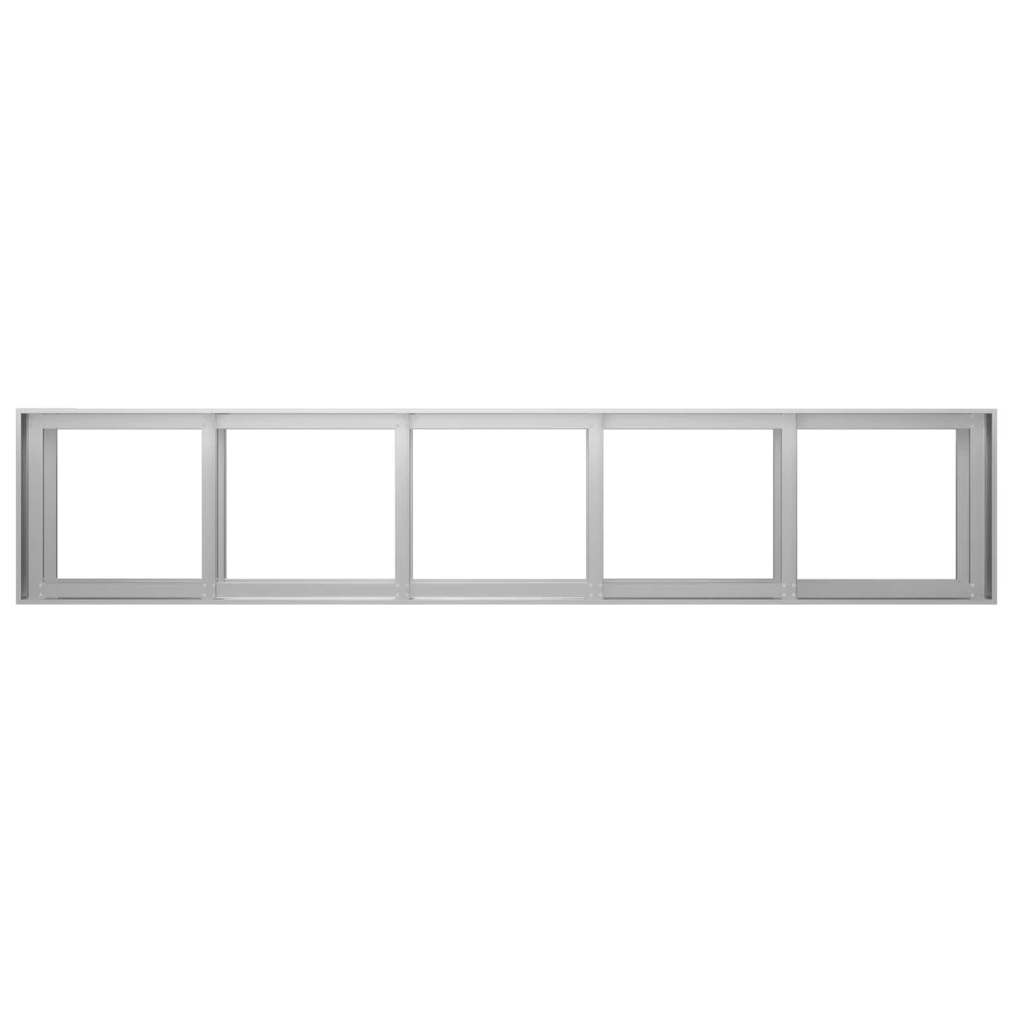 Sodo vazonas Sidabrinė 200 x 40 x 60 cm Galvanizuotas plienas