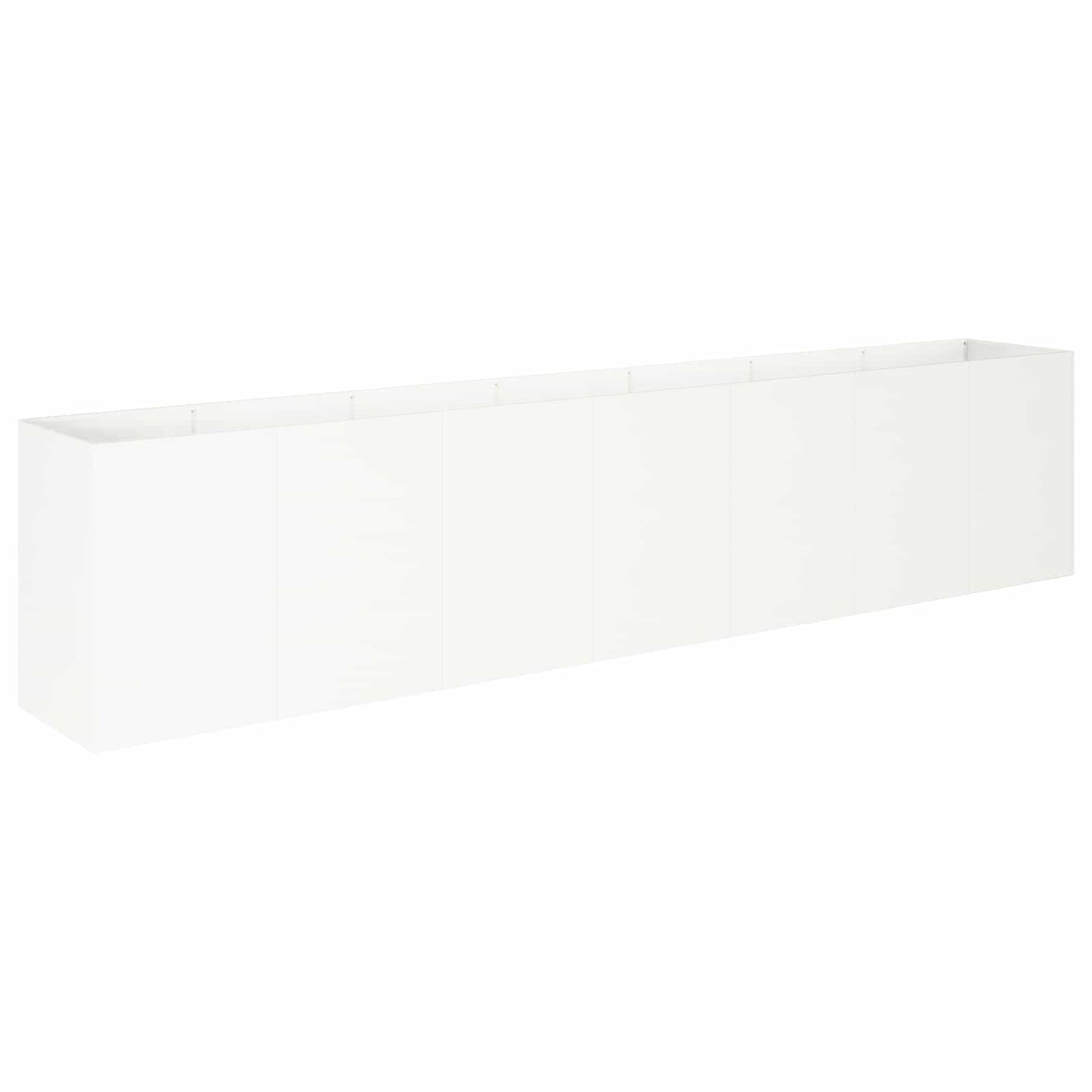 Sodo vazonas Balta 280 x 40 x 60 cm Šaltai valcuotas plienas