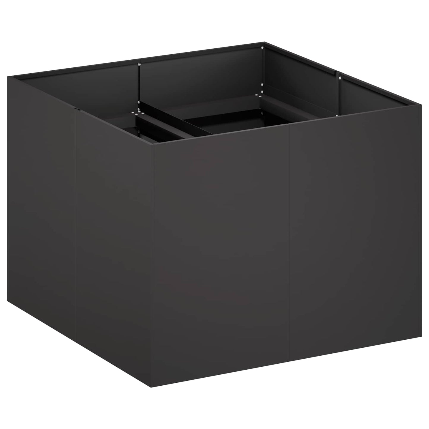 Sodo vazonas Juoda 80 x 80 x 60 cm Šaltai valcuotas plienas