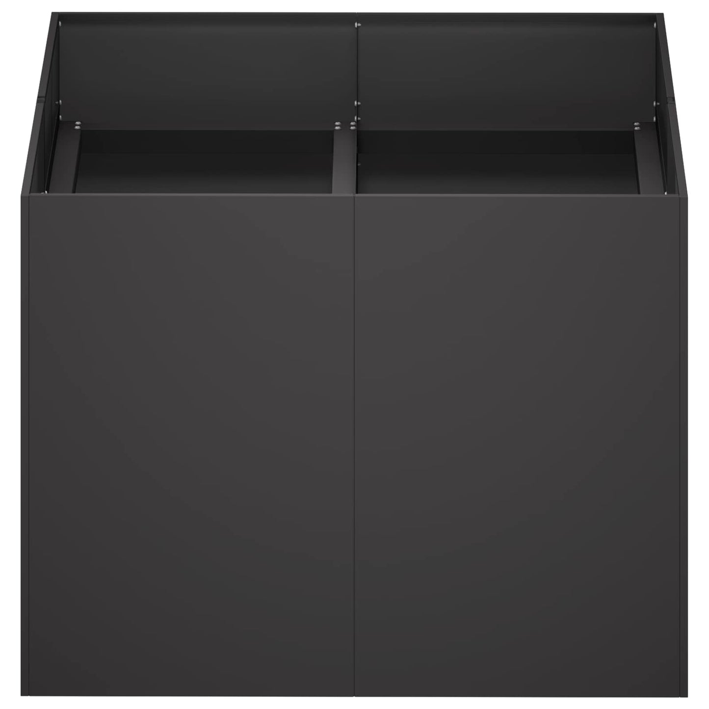 Sodo vazonas Juoda 80 x 80 x 60 cm Šaltai valcuotas plienas