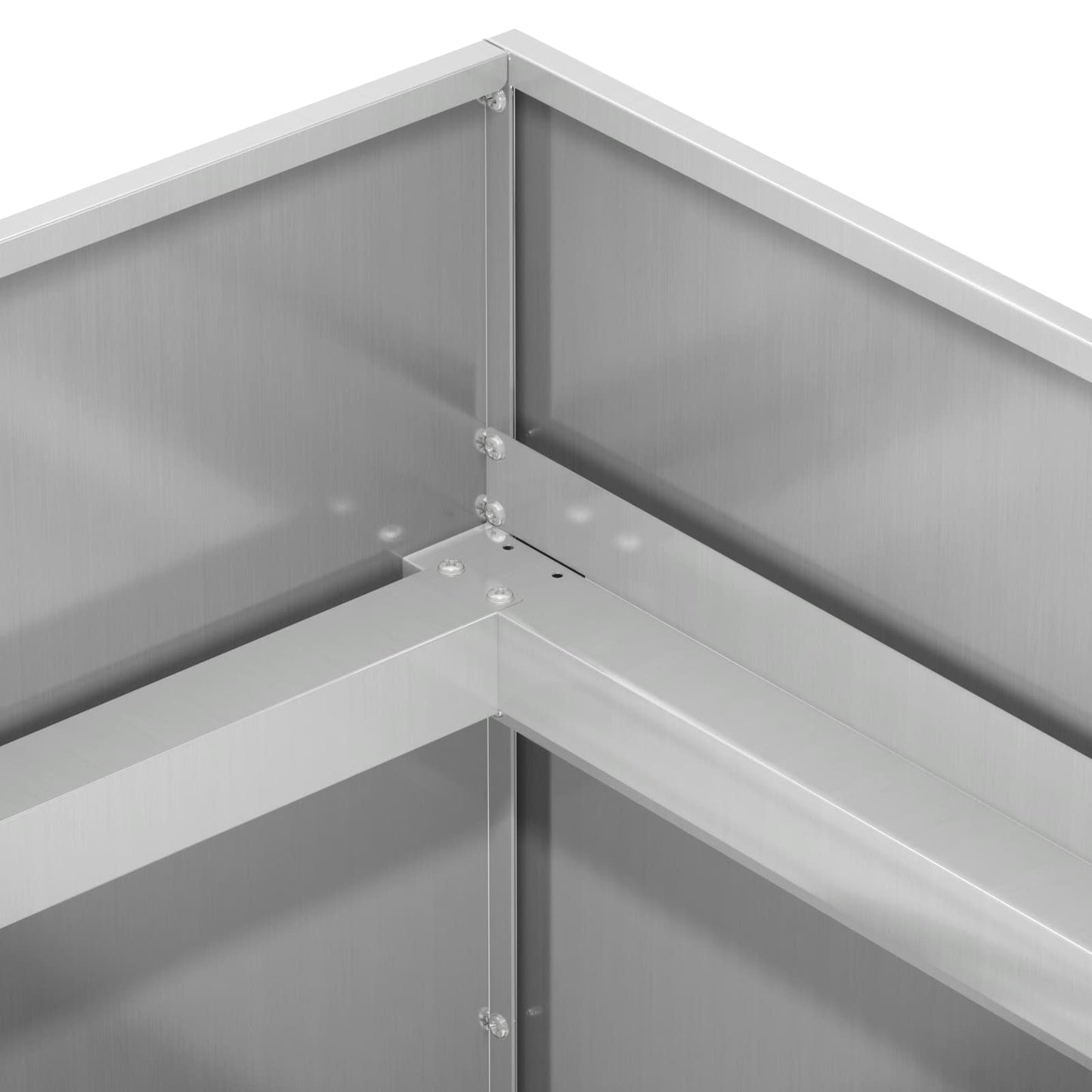 Sodo vazonas Sidabrinė 80 x 80 x 60 cm Galvanizuotas plienas
