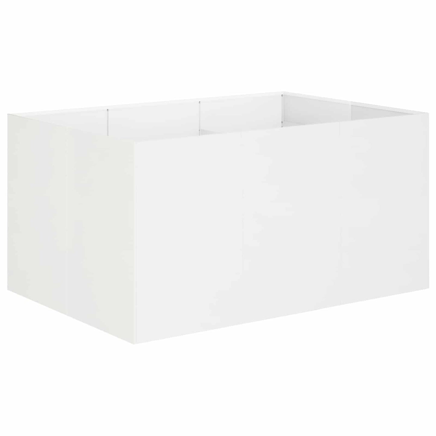 Sodo vazonas Balta 120 x 80 x 60 cm Šaltai valcuotas plienas