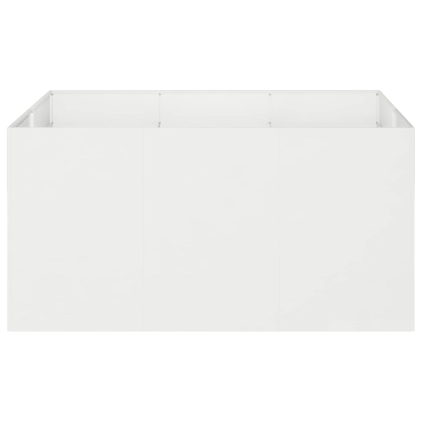 Sodo vazonas Balta 120 x 80 x 60 cm Šaltai valcuotas plienas