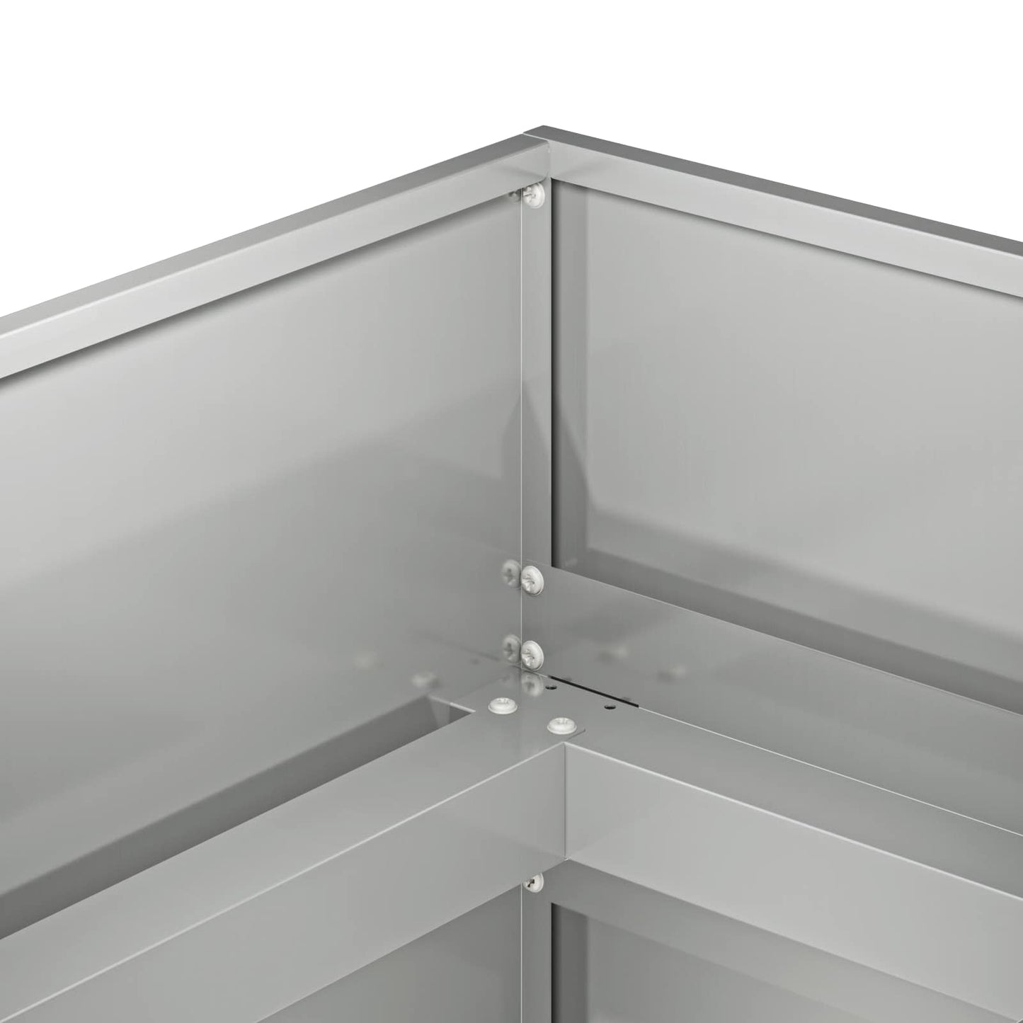 Sodo vazonas Sidabrinė 120 x 80 x 60 cm Galvanizuotas plienas