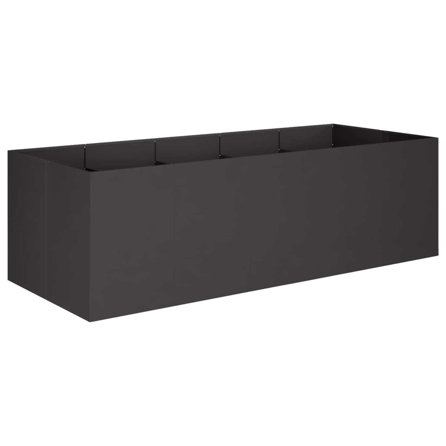 Sodo vazonas Juoda 200 x 80 x 60 cm Šaltai valcuotas plienas