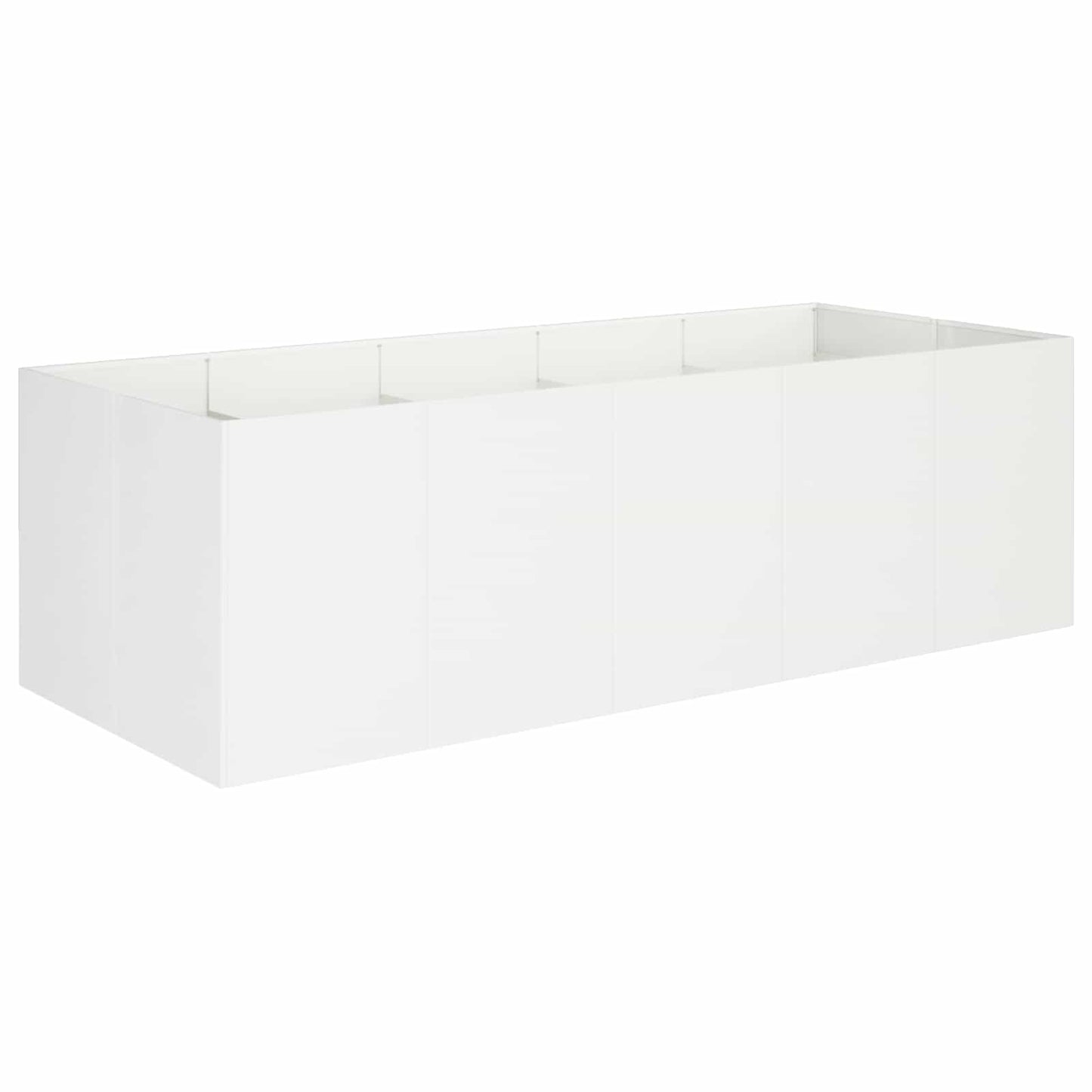 Sodo vazonas Balta 200 x 80 x 60 cm Šaltai valcuotas plienas
