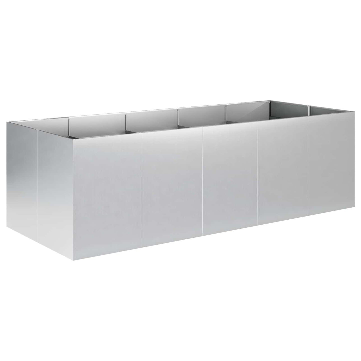 Sodo vazonas Sidabrinė 200 x 80 x 60 cm Galvanizuotas plienas