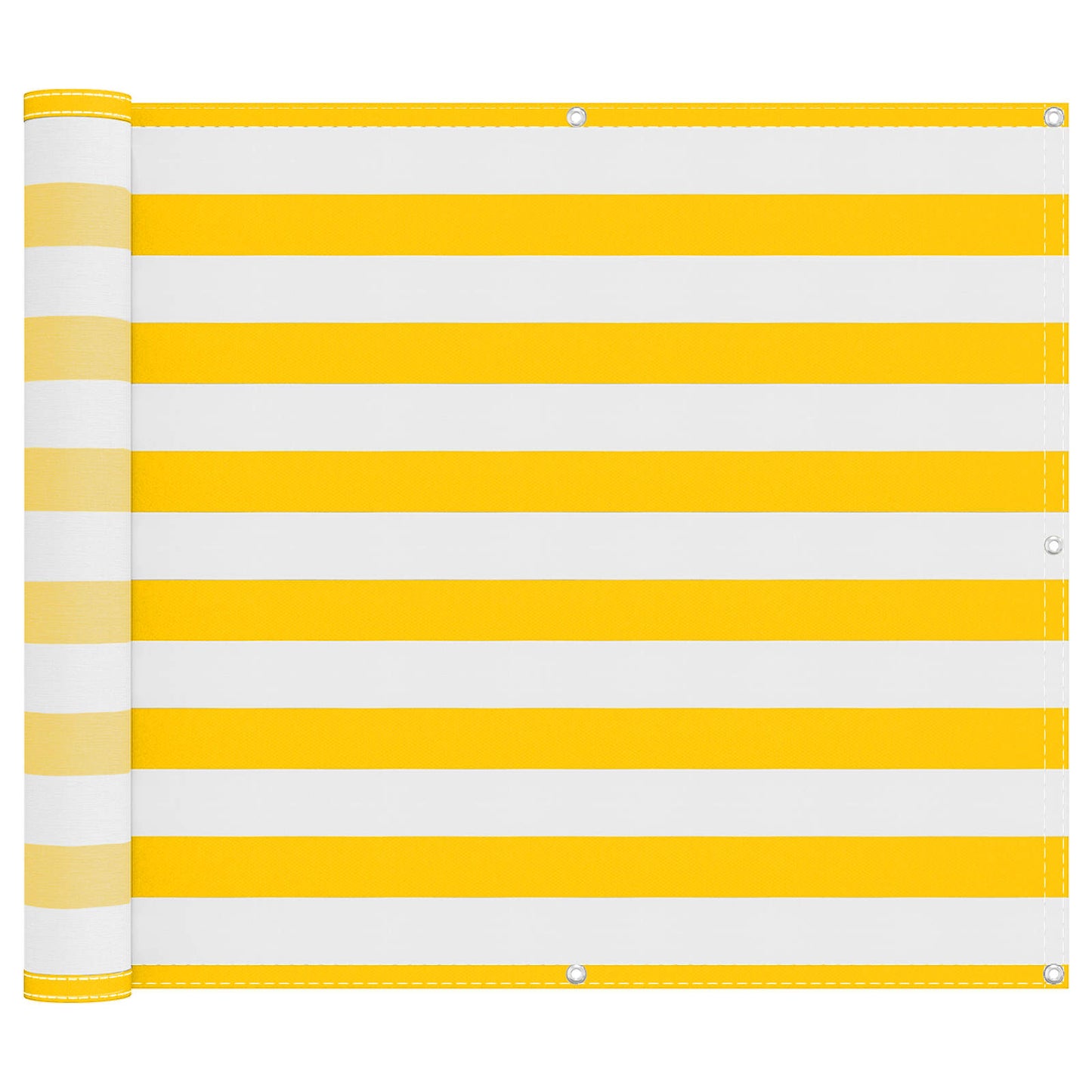 Balkono Ekranas Geltona ir balta 100 x 700 cm Oksfordo audinys