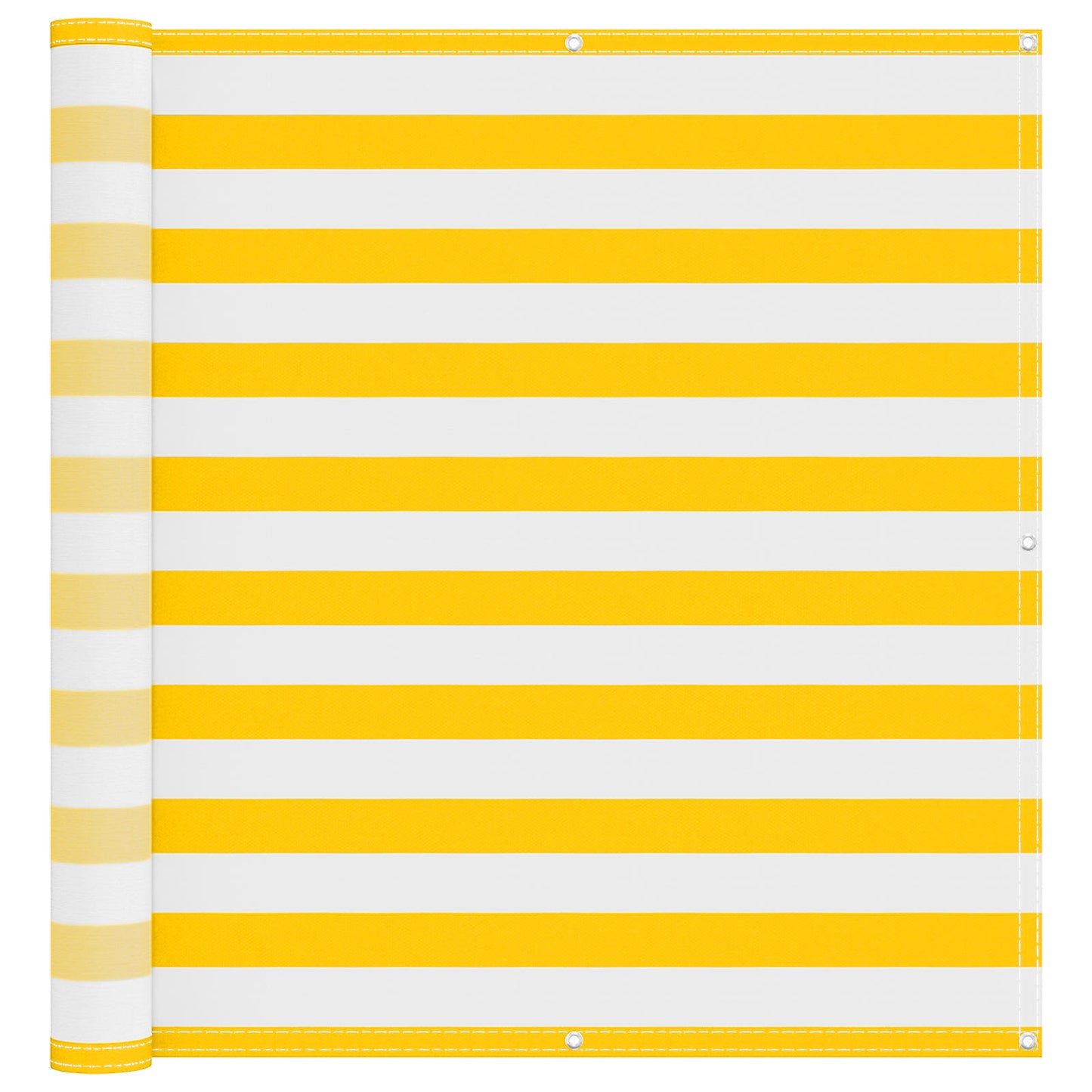 Balkono Ekranas Geltona ir balta 110 x 400 cm Oksfordo audinys