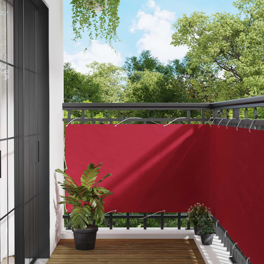 Balkono Ekranas Raudona 100 x 800 cm Oksfordo audinys