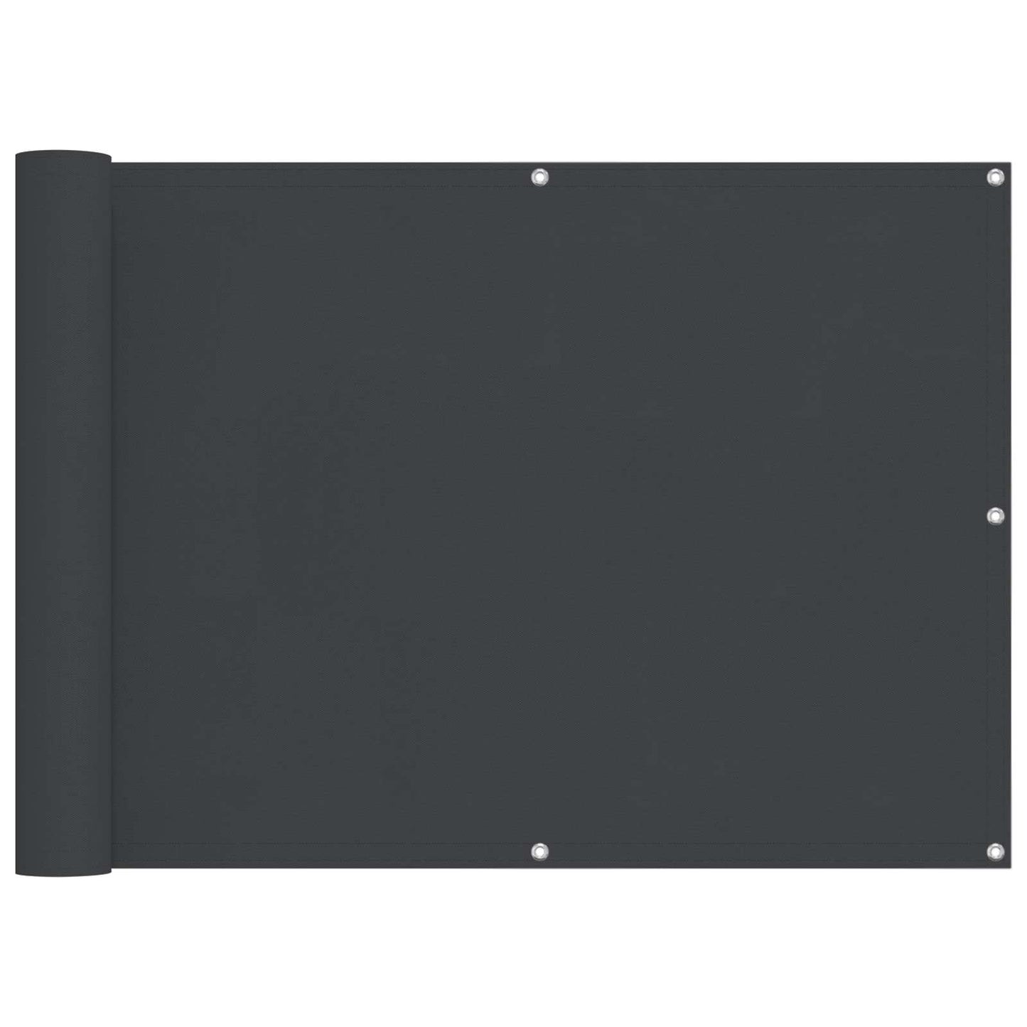Balkono Ekranas Juodas 75 x 200 cm PU dengtas oksfordas alu