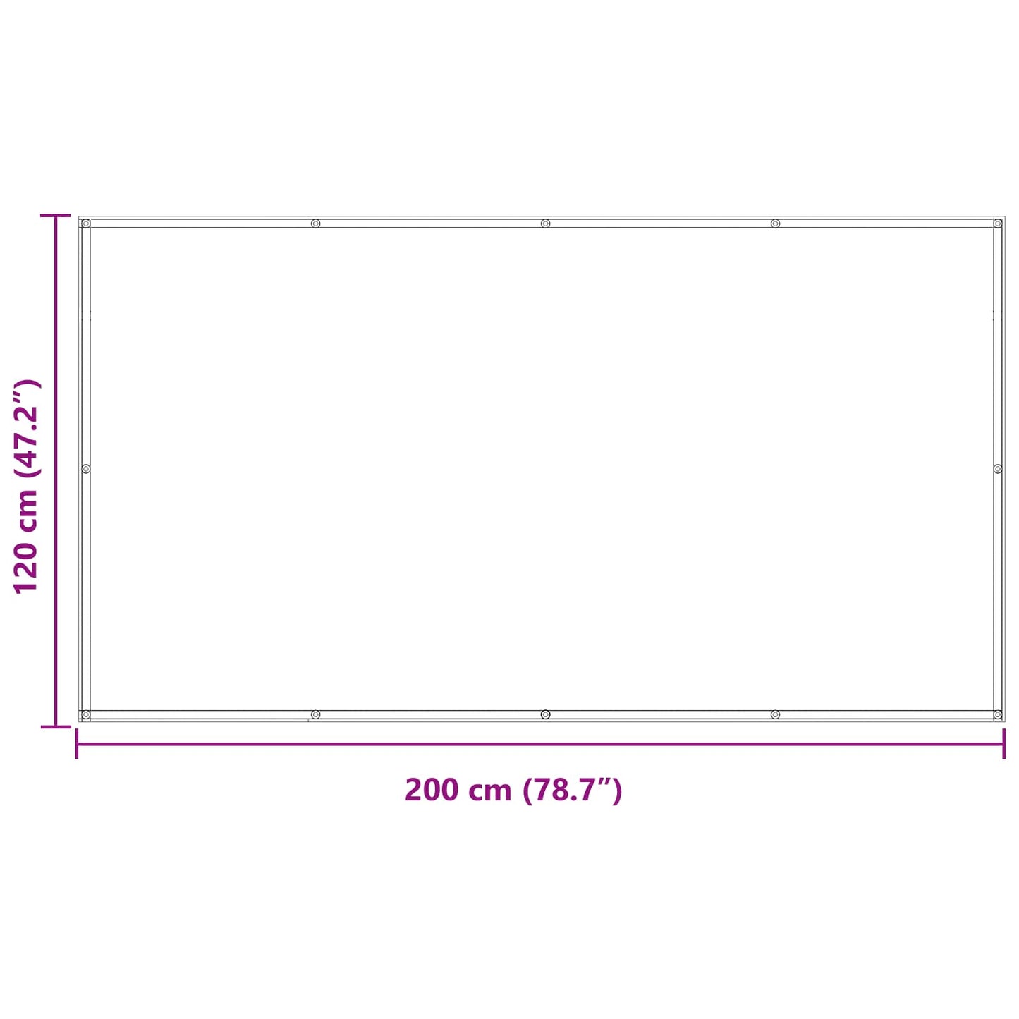 Balkono Ekranas Ruda 120 x 200 cm Oksfordo audinys