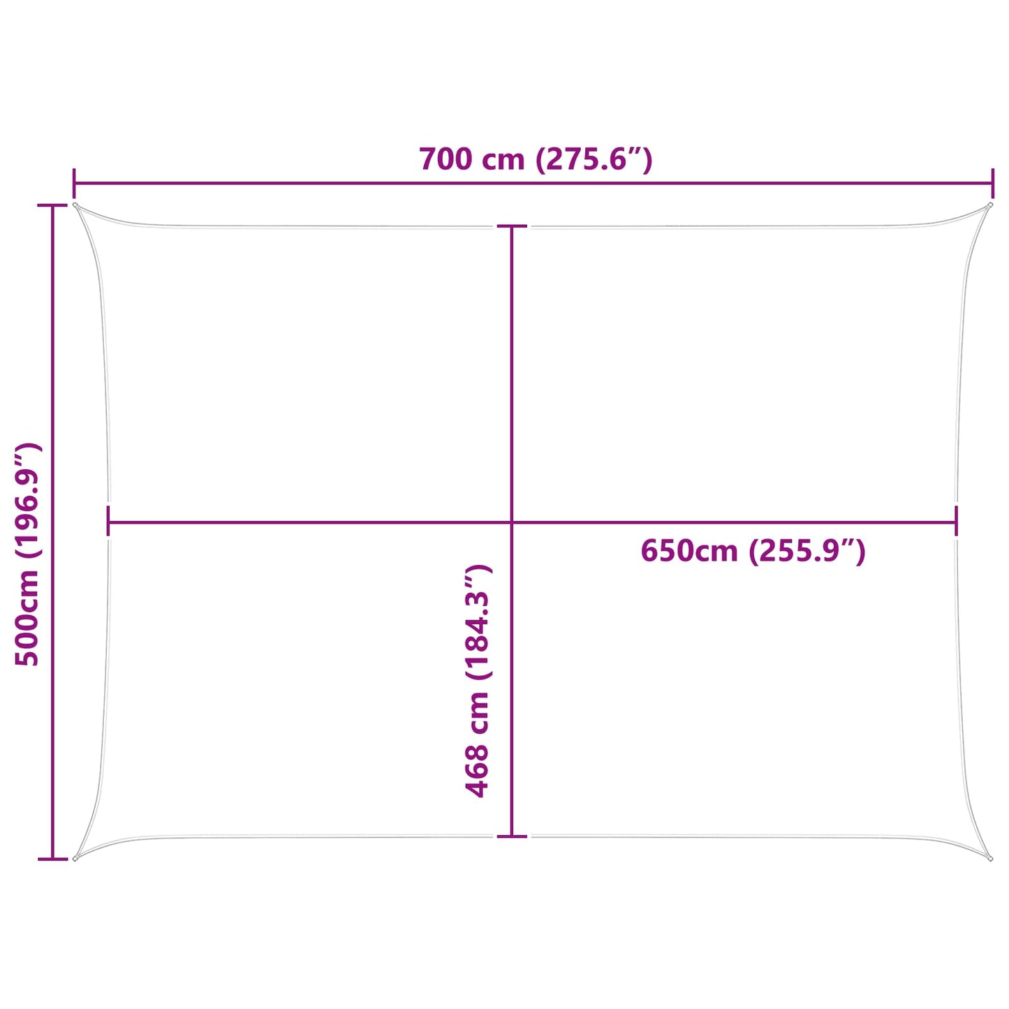 Saulės burė Šviesiai pilka ir balta. 7 x 5 m