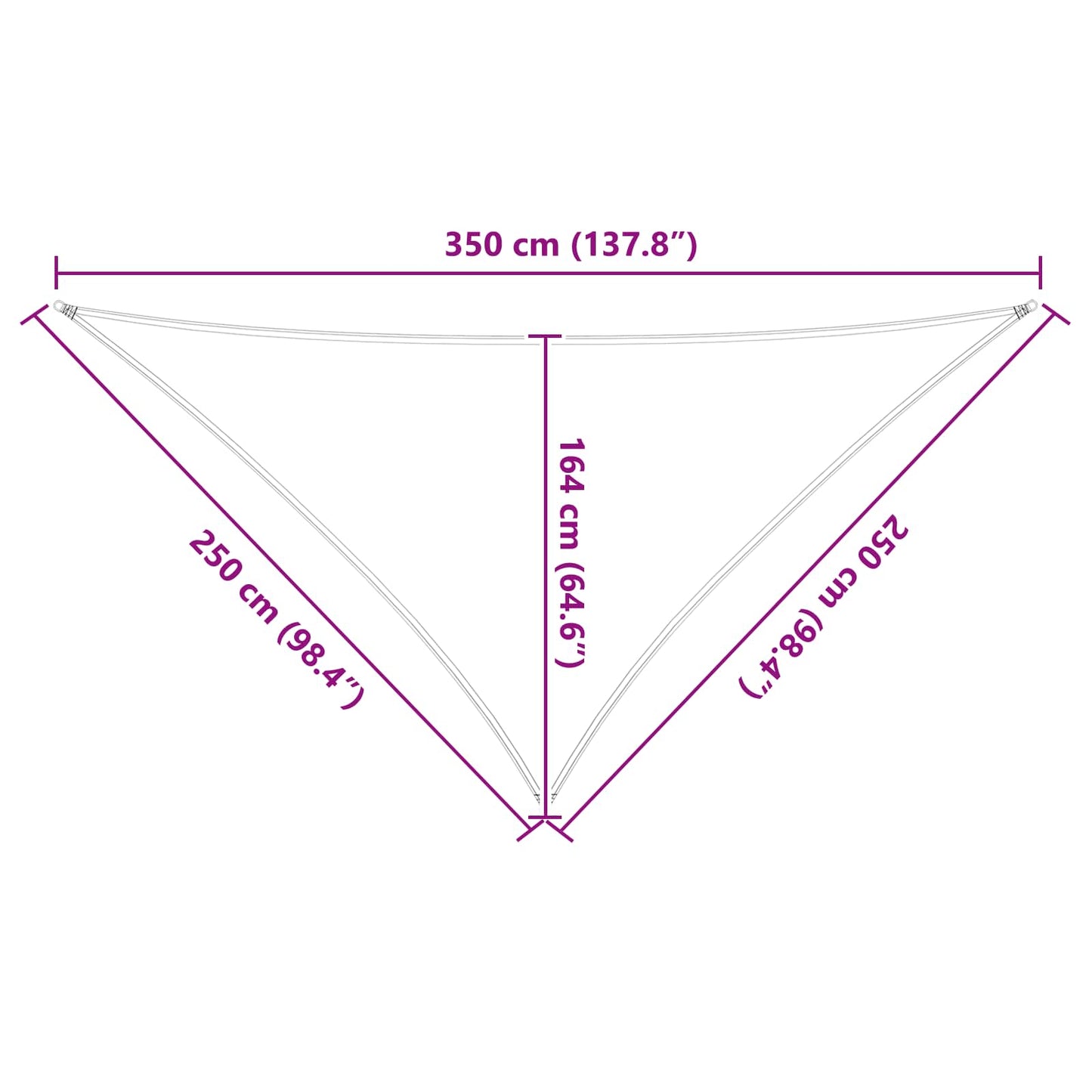 Lauko saulės šešėlio audinys Mėlyna ir balta 2,5 x 2,5 x 3,5 m