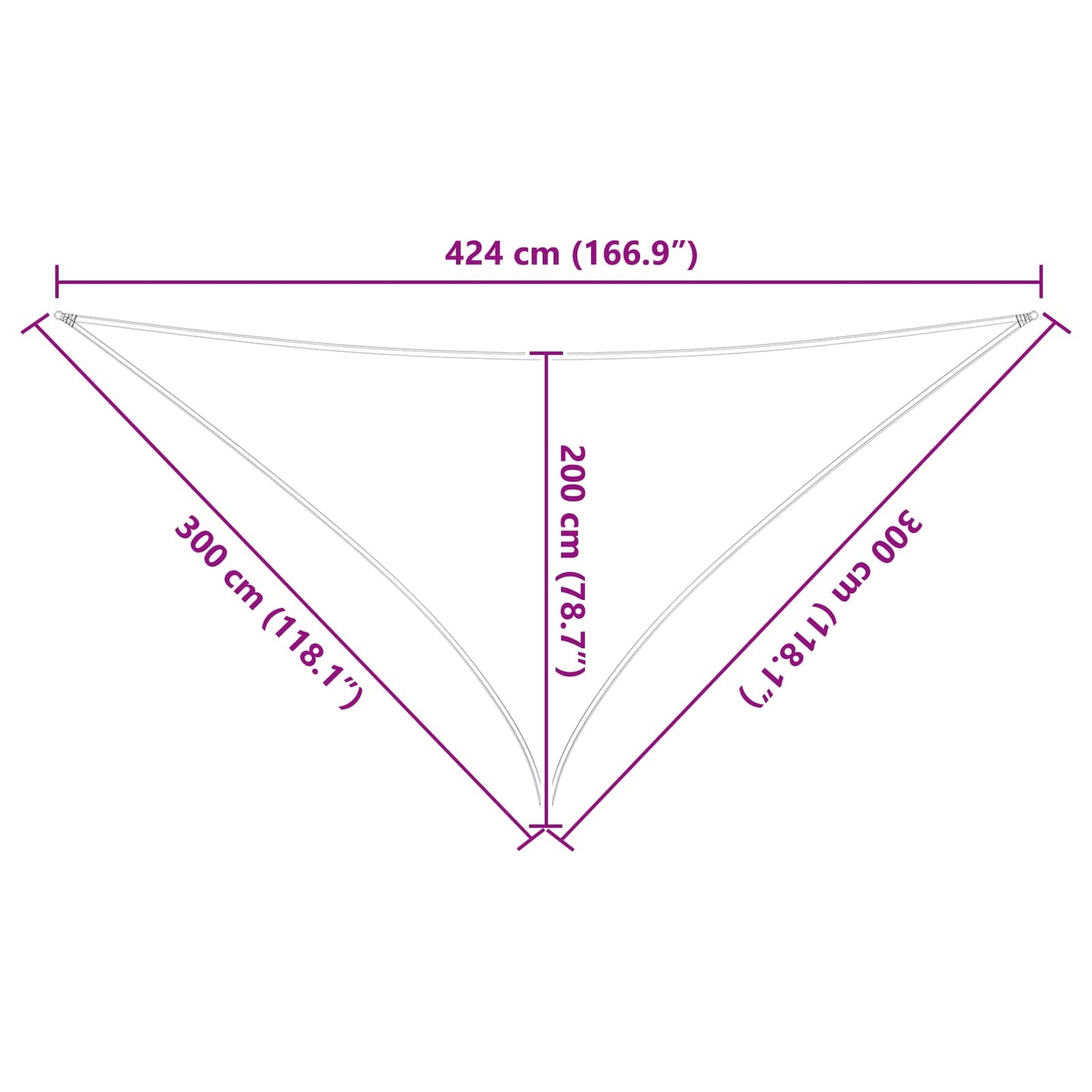 Lauko saulės šešėlio audinys Mėlyna ir balta 3 x 3 x 4,24 m