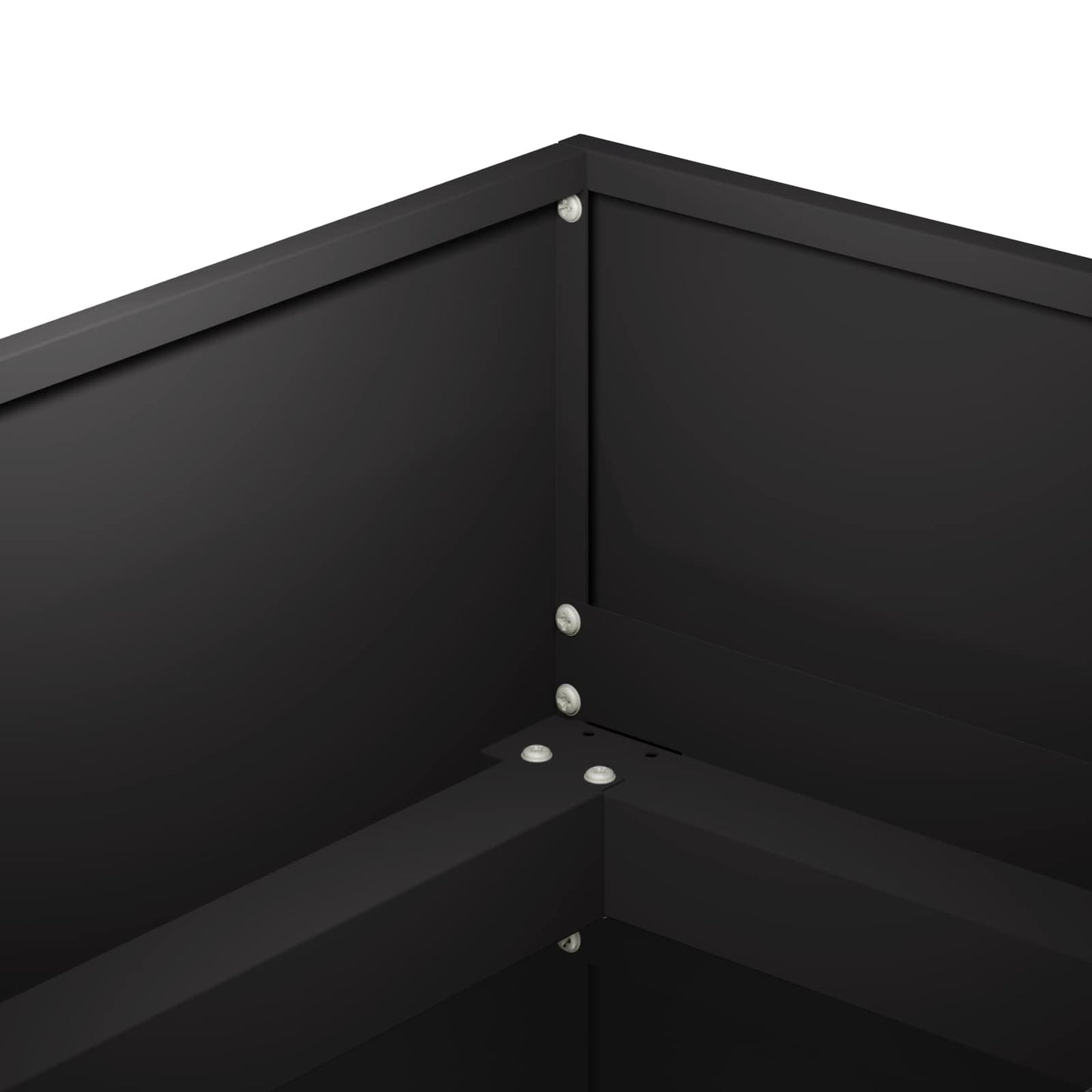 Sodo vazonas Juoda 280 x 80 x 60 cm Šaltai valcuotas plienas