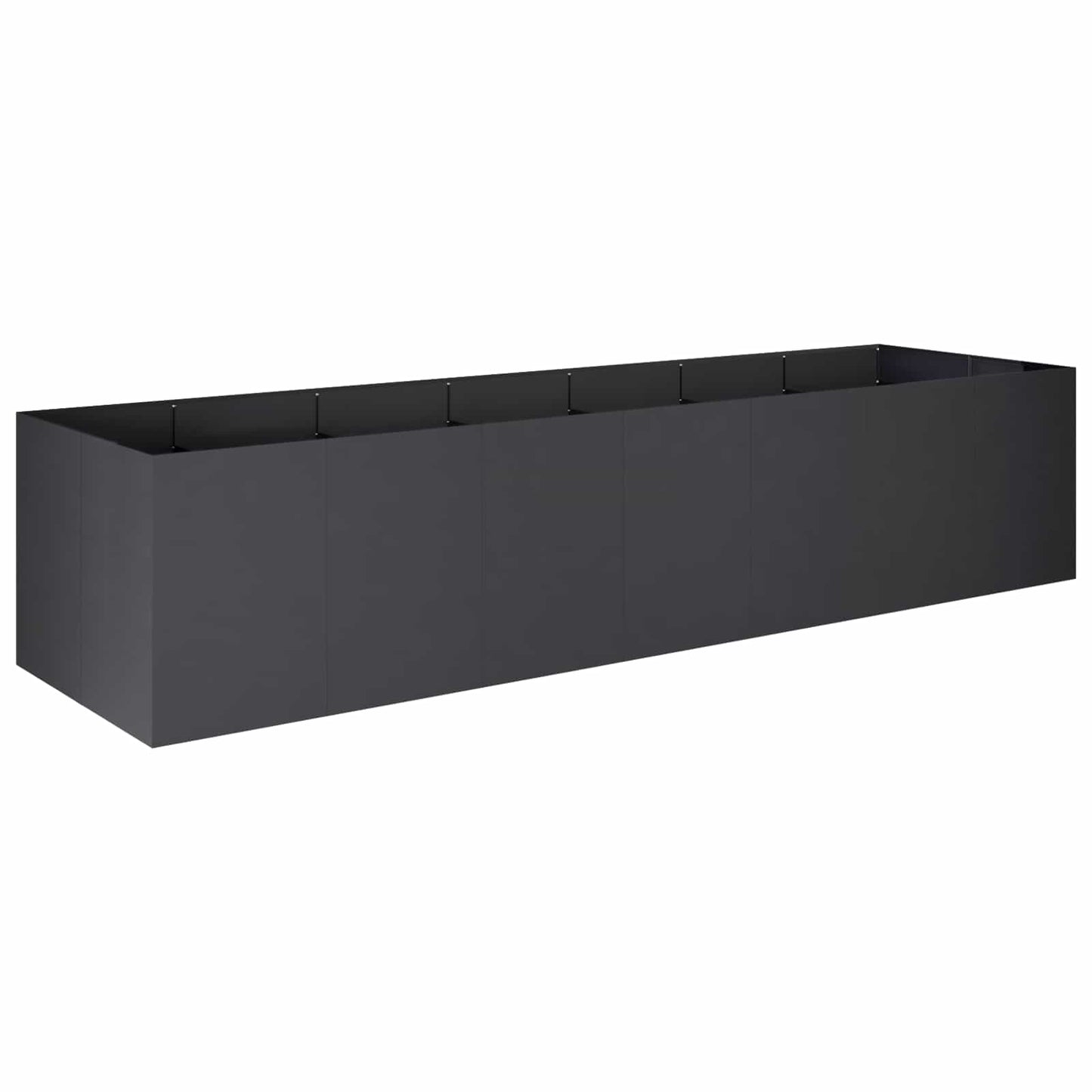Sodo vazonas Juoda 280 x 80 x 60 cm Šaltai valcuotas plienas