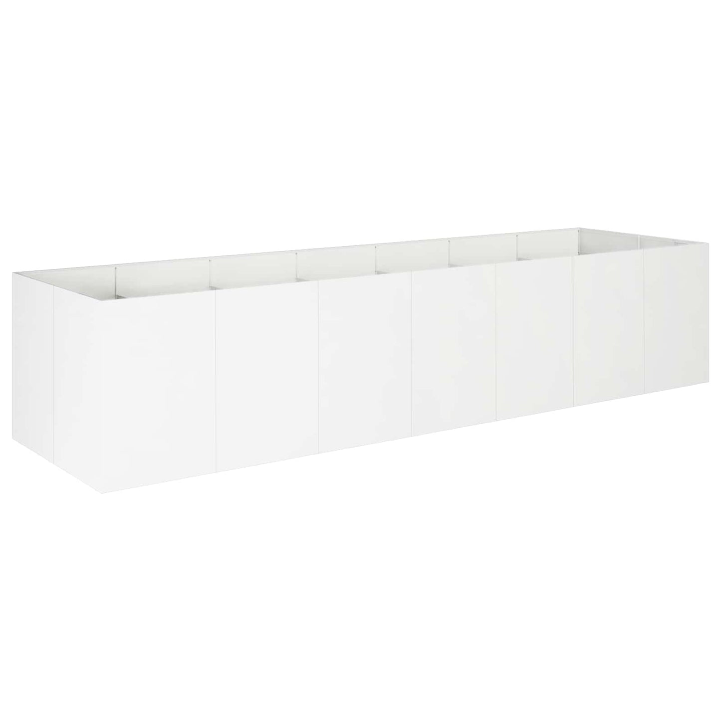 Sodo vazonas Balta 280 x 80 x 60 cm Šaltai valcuotas plienas