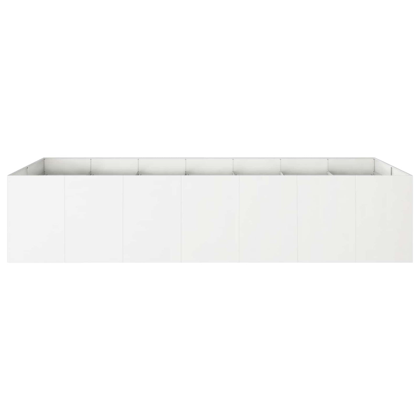 Sodo vazonas Balta 280 x 80 x 60 cm Šaltai valcuotas plienas
