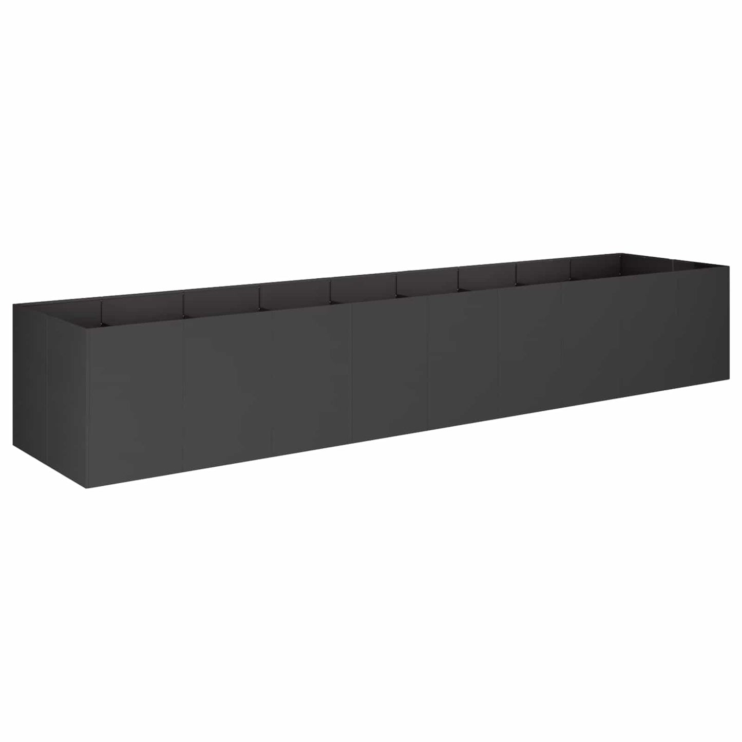 Sodo vazonas Juoda 360 x 80 x 60 cm Šaltai valcuotas plienas