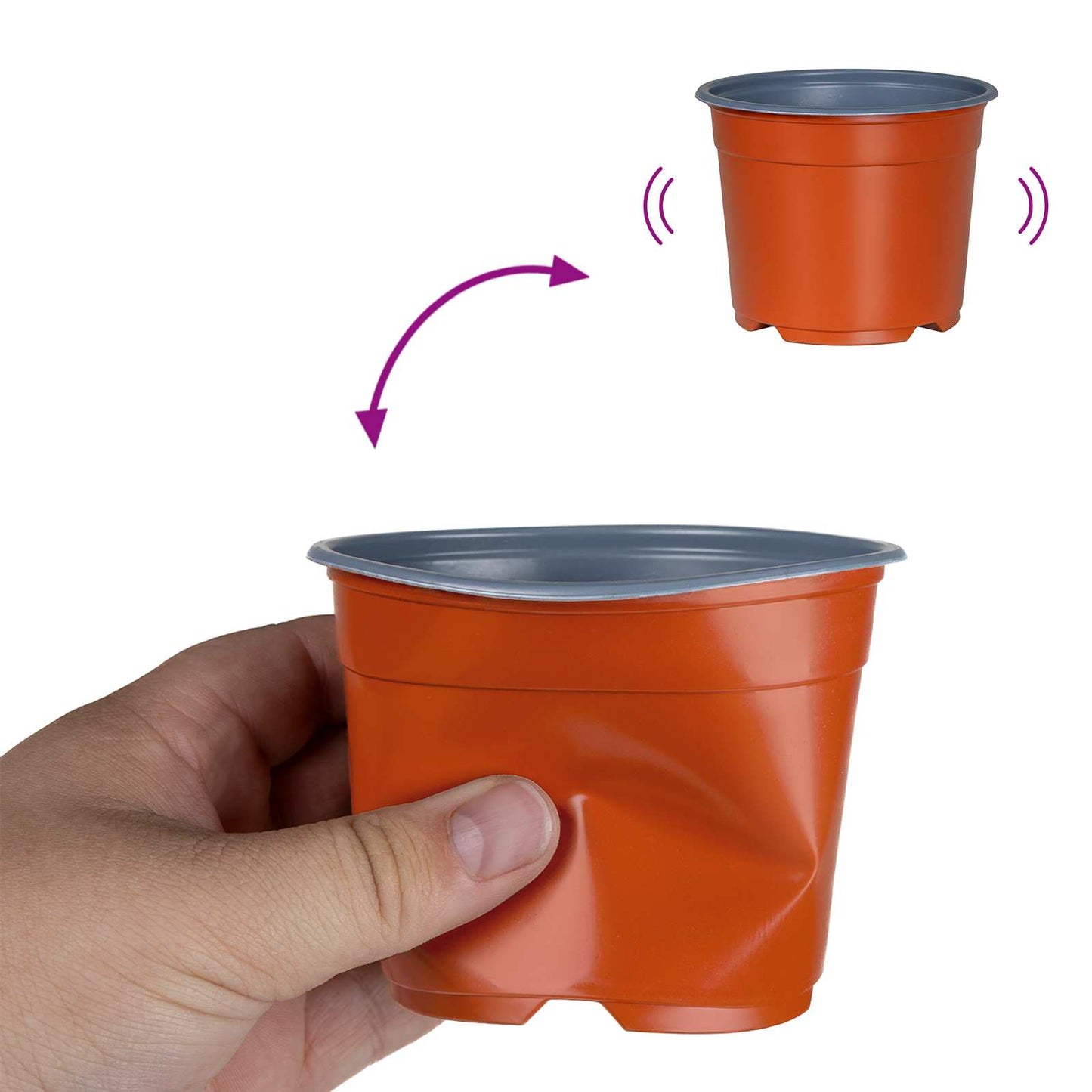 Gėlių vazonas 100 pcs Keramika Ø 15 x 12.5 cm Plastmasė