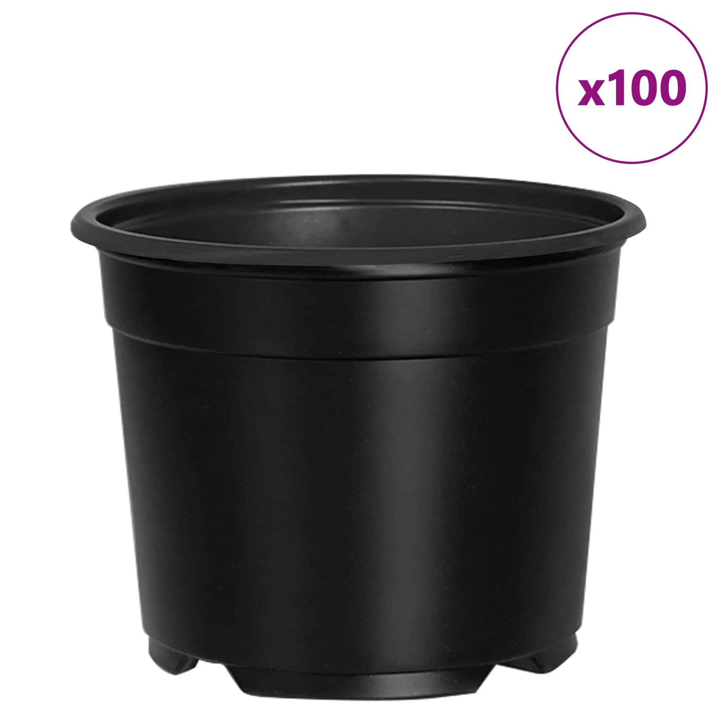 Gėlių vazonas 100 pcs Juoda Ø 15 x 12.5 cm Plastmasė