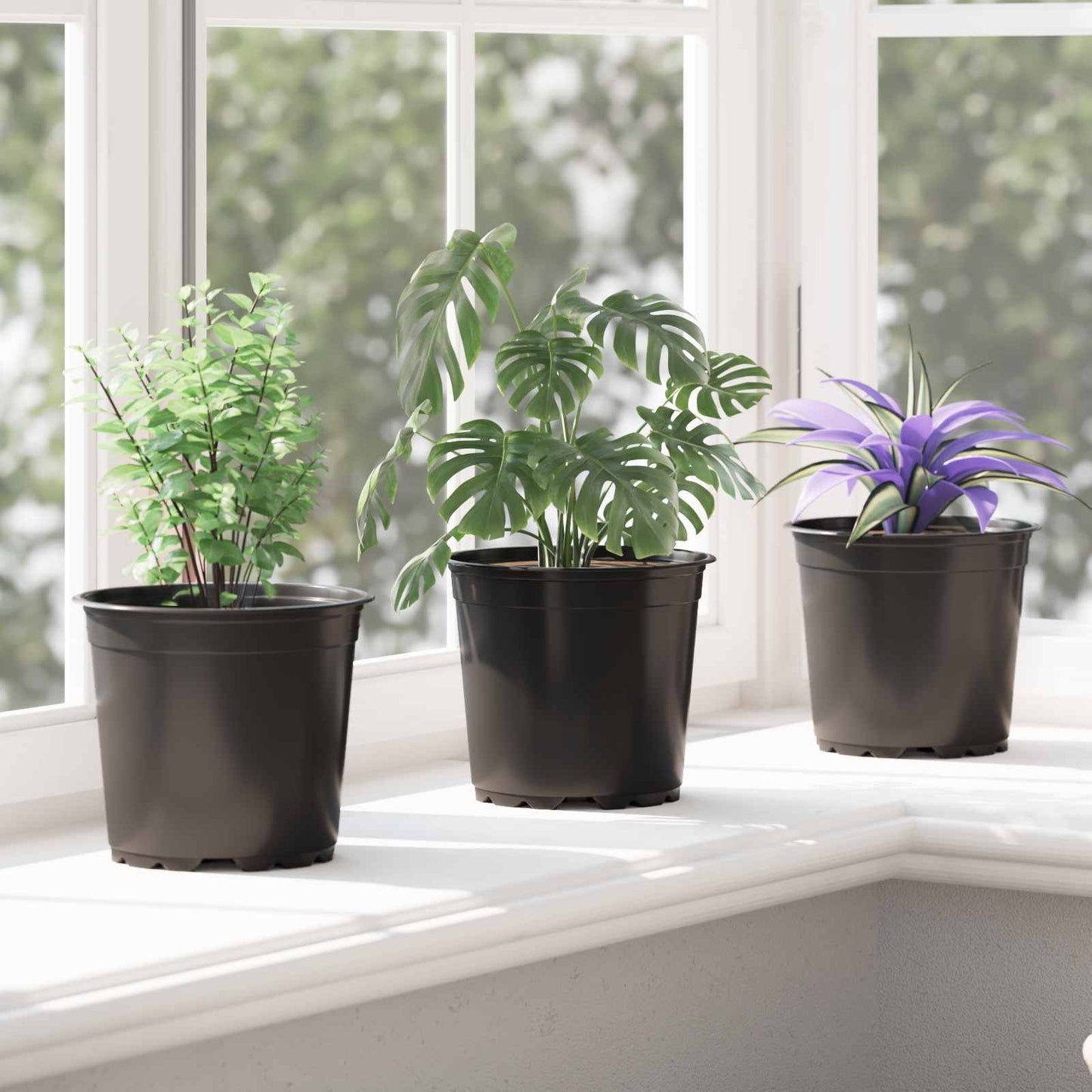 Gėlių vazonas 200 pcs Juoda Ø 15 x 12.5 cm Plastmasė