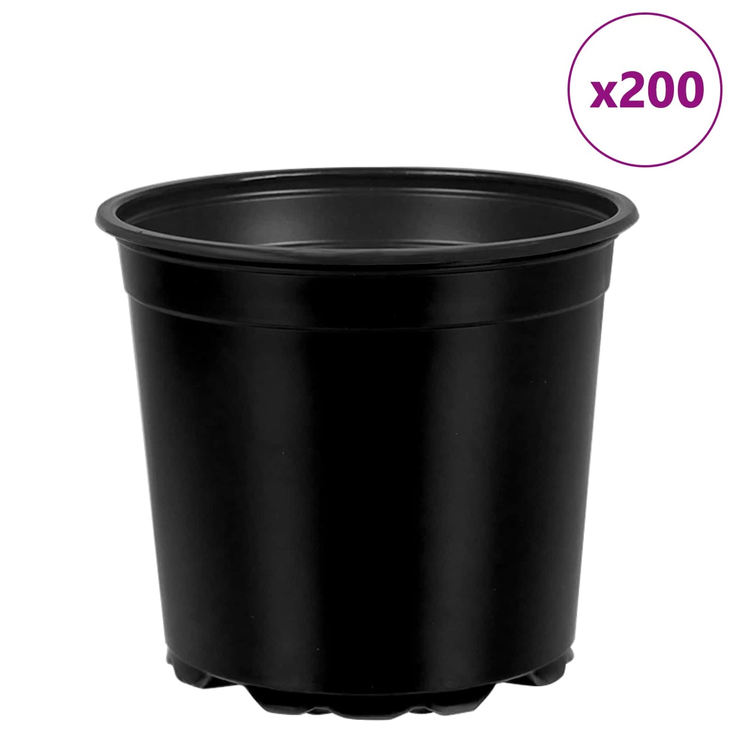 Gėlių vazonas 200 pcs Juoda Ø 15 x 12.5 cm Plastmasė