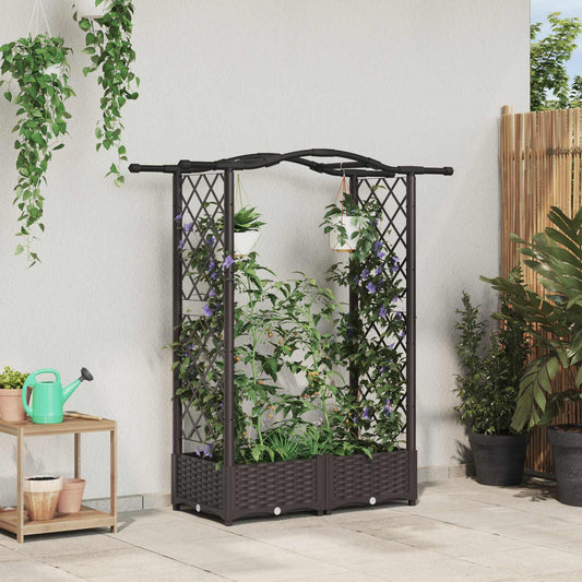 Pakeltas lovas su trelėmis ir stogu Ruda 124 x 40 x 125 cm PP