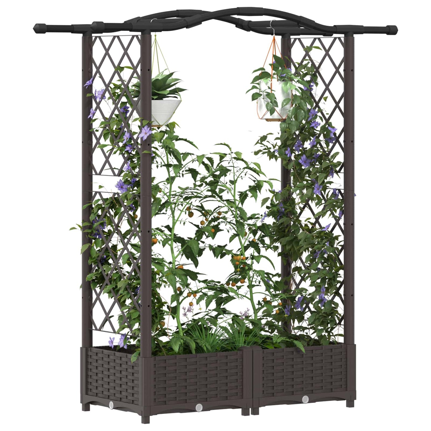 Pakeltas lovas su trelėmis ir stogu Ruda 124 x 40 x 125 cm PP