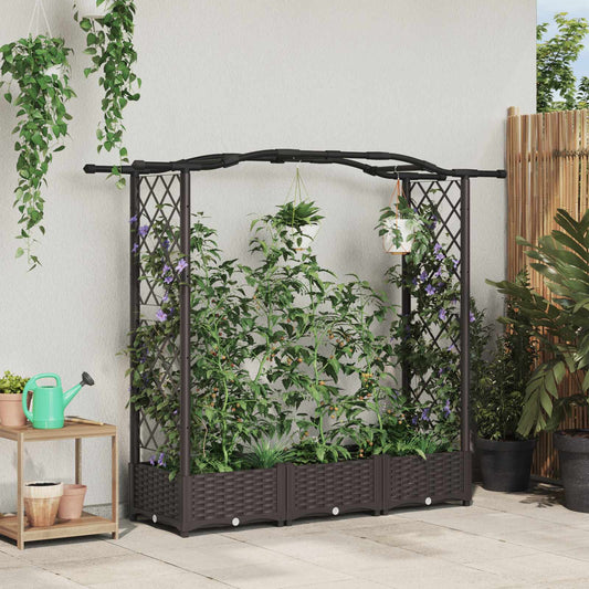 Pakeltas lovas su trelėmis ir stogu Ruda 169 x 40 x 125 cm PP
