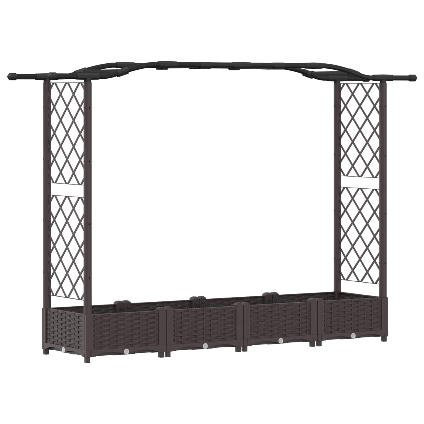 Pakeltas lovas su trelėmis ir stogu Ruda 207 x 40 x 126 cm PP