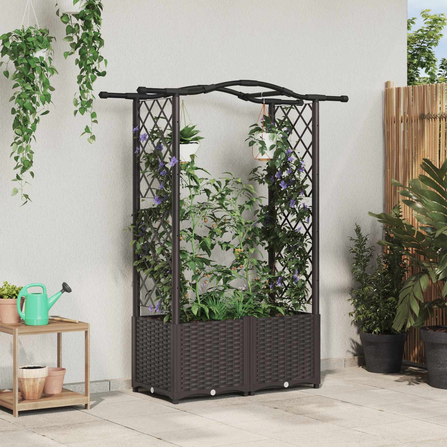 Pakeltas lovas su trelėmis ir stogu Ruda 125 x 40 x 138 cm PP