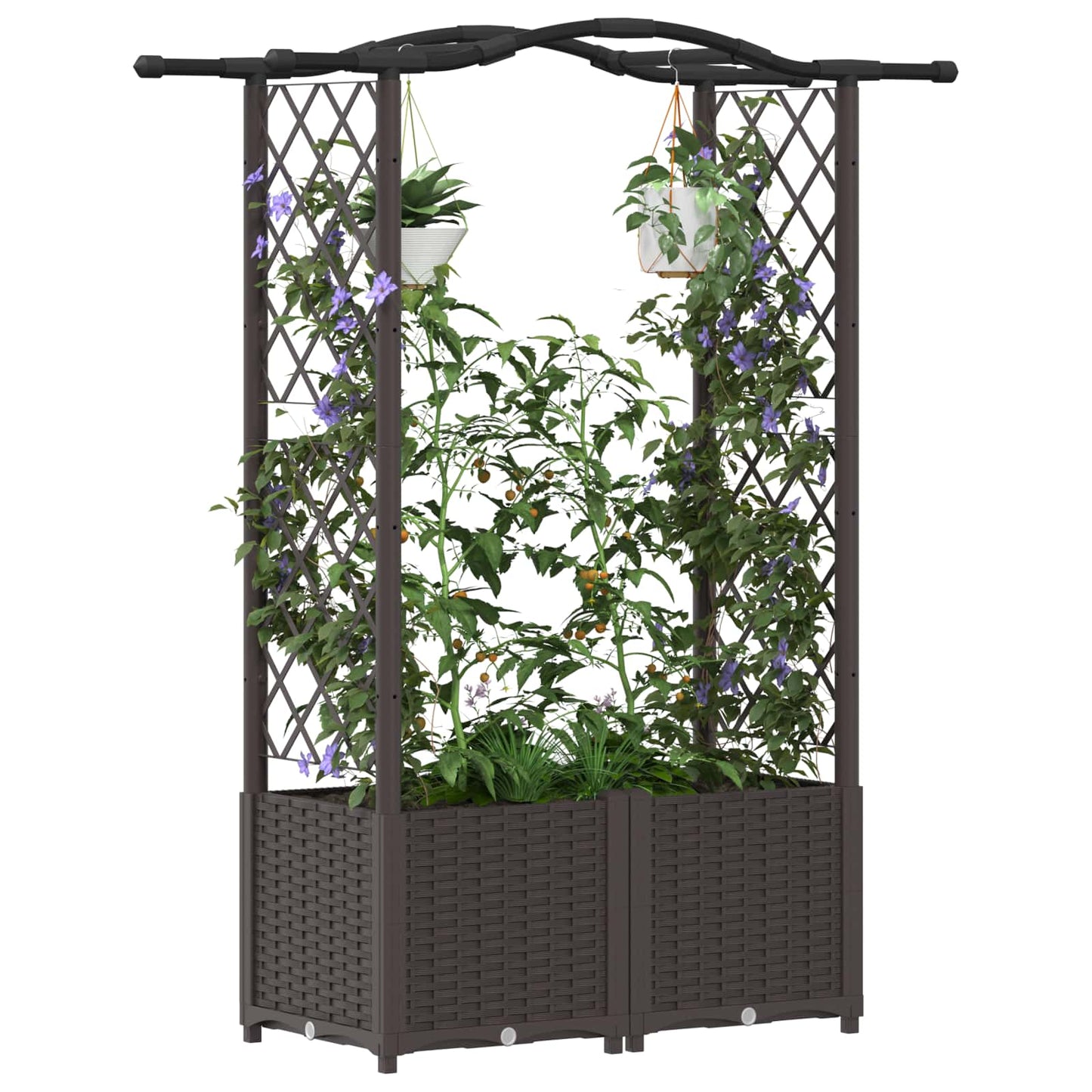 Pakeltas lovas su trelėmis ir stogu Ruda 125 x 40 x 138 cm PP