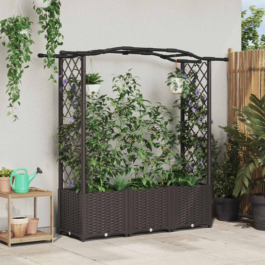 Pakeltas lovas su trelėmis ir stogu Ruda 164 x 40 x 142 cm PP