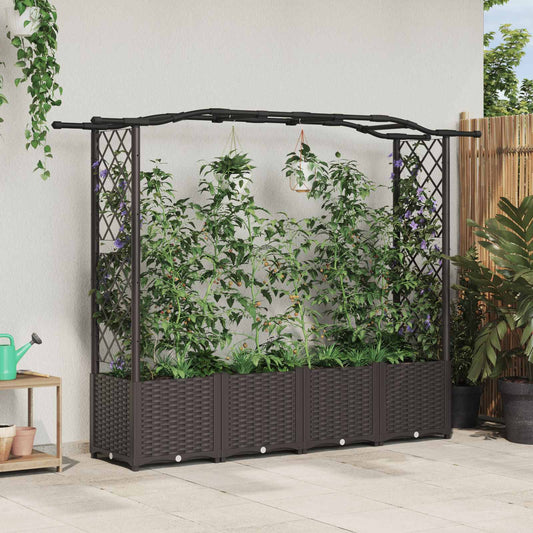 Pakeltas lovas su trelėmis ir stogu Ruda 204 x 40 x 141 cm PP