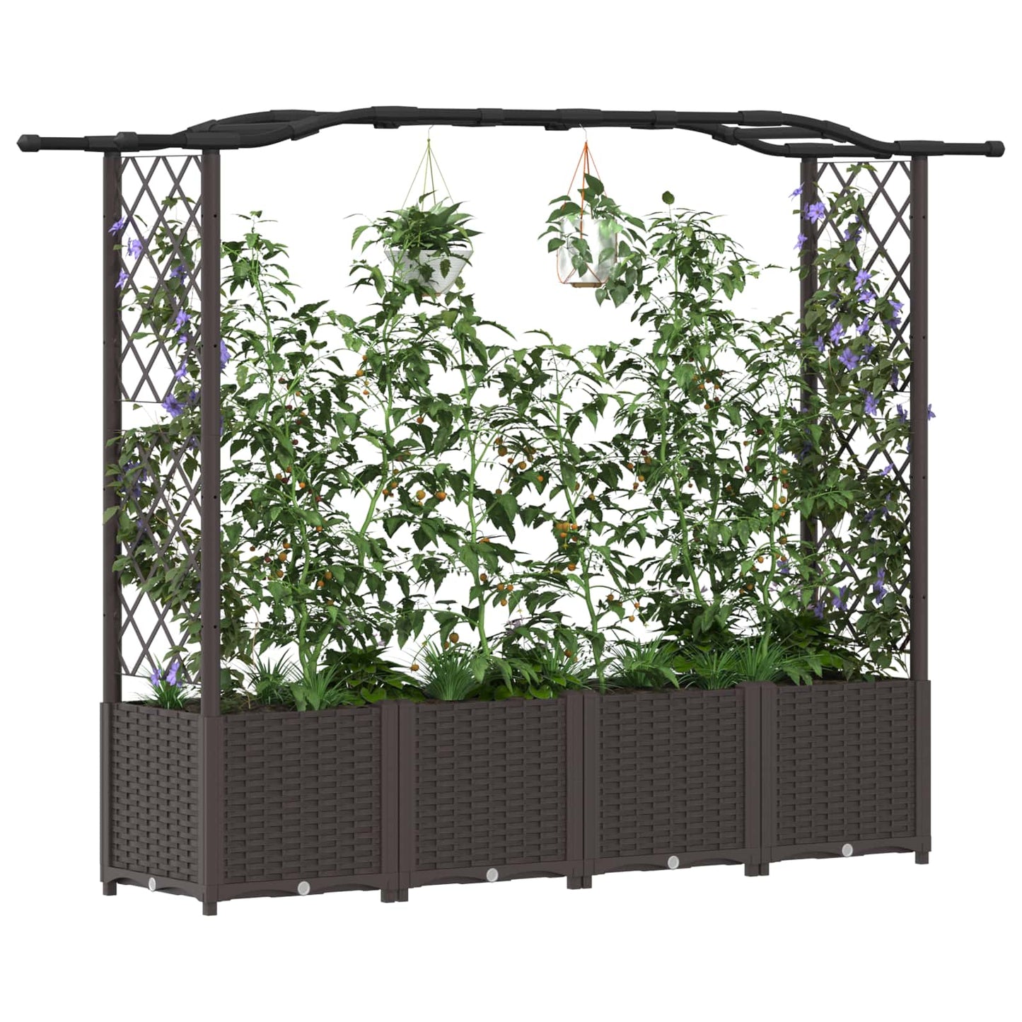 Pakeltas lovas su trelėmis ir stogu Ruda 204 x 40 x 141 cm PP