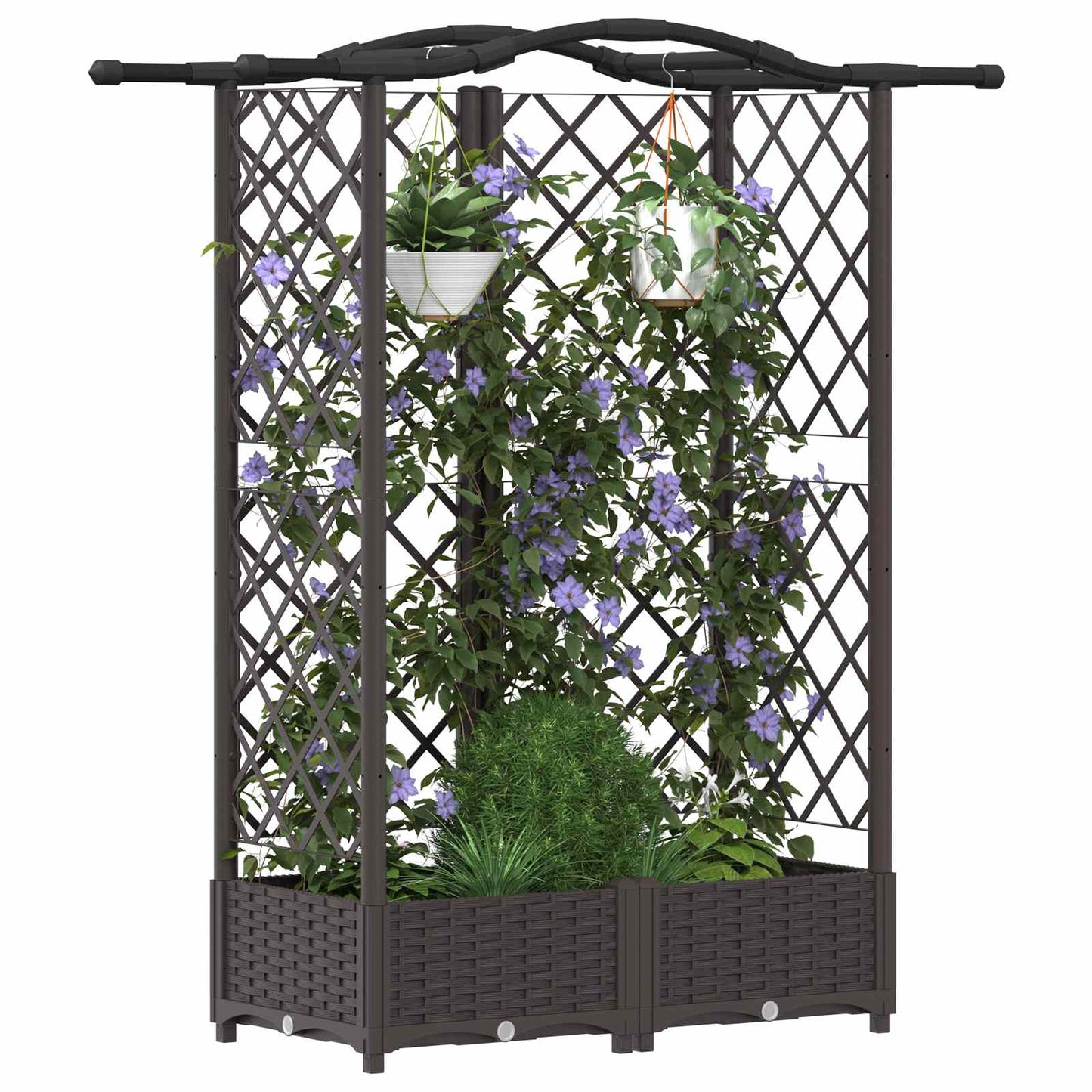 Pakeltas lovas su trelėmis ir stogu Ruda 124 x 40 x 126 cm PP