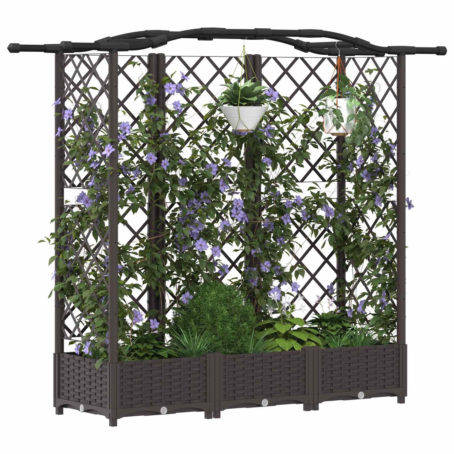 Pakeltas lovas su trelėmis ir stogu Ruda 163 x 40 x 126 cm PP