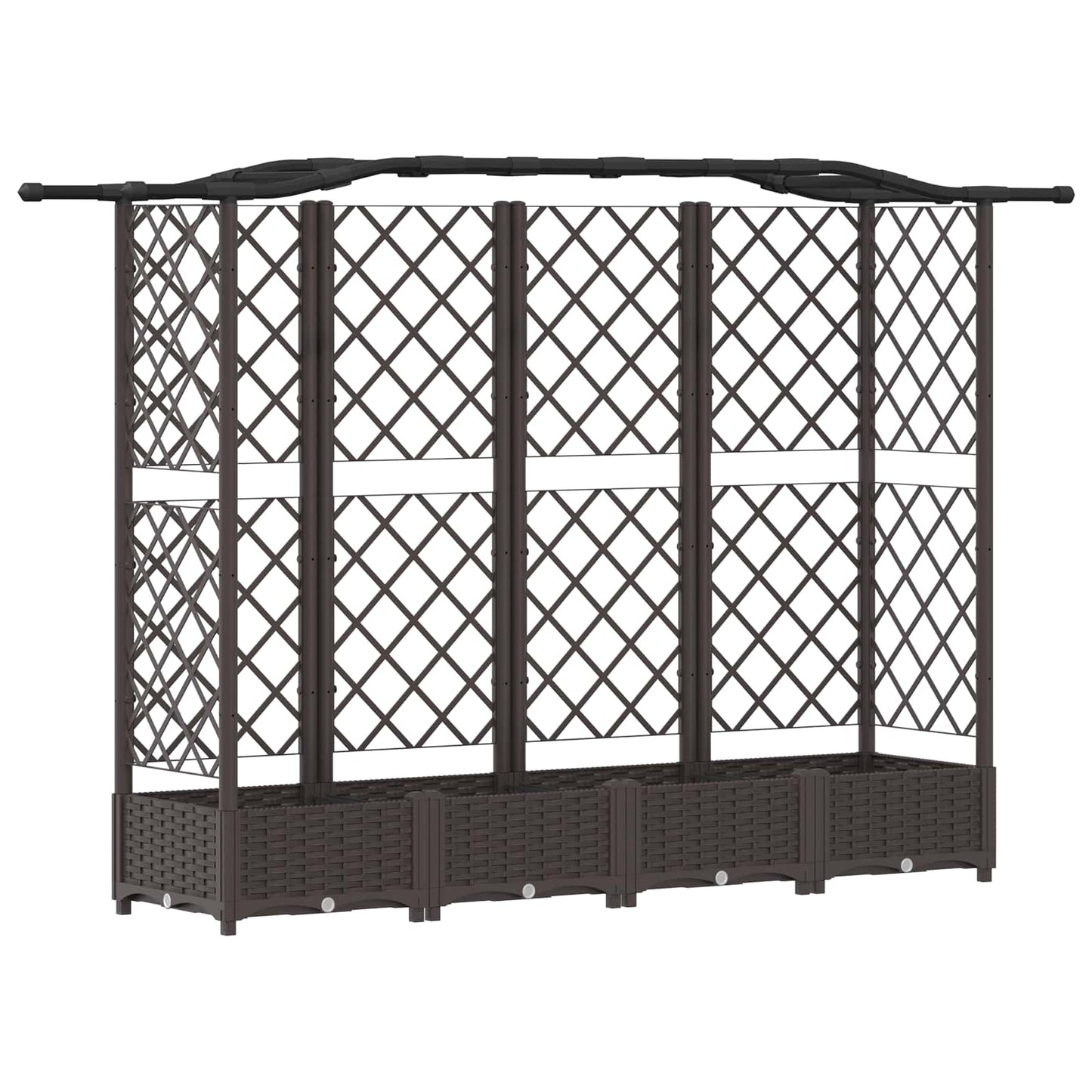 Pakeltas lovas su trelėmis ir stogu Ruda 203,5 x 40 x 125 cm PP