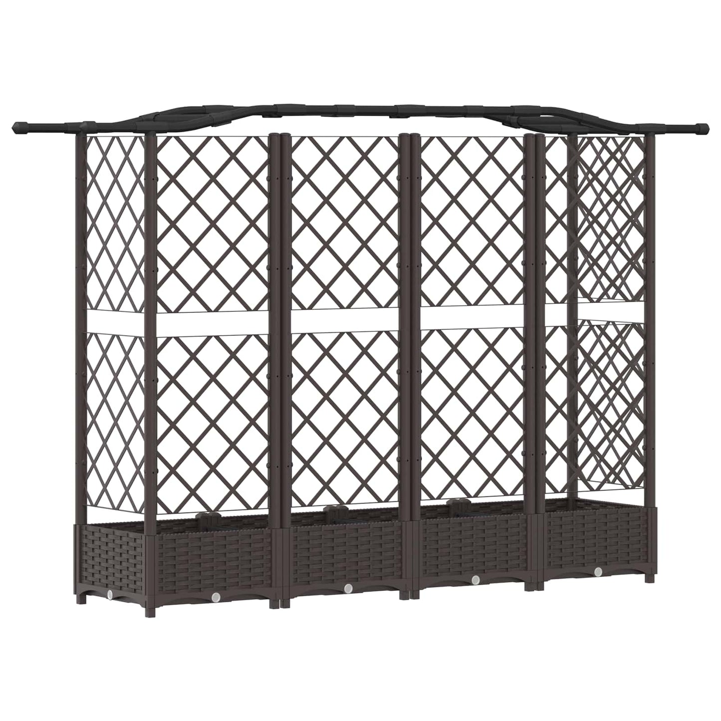 Pakeltas lovas su trelėmis ir stogu Ruda 203,5 x 40 x 125 cm PP